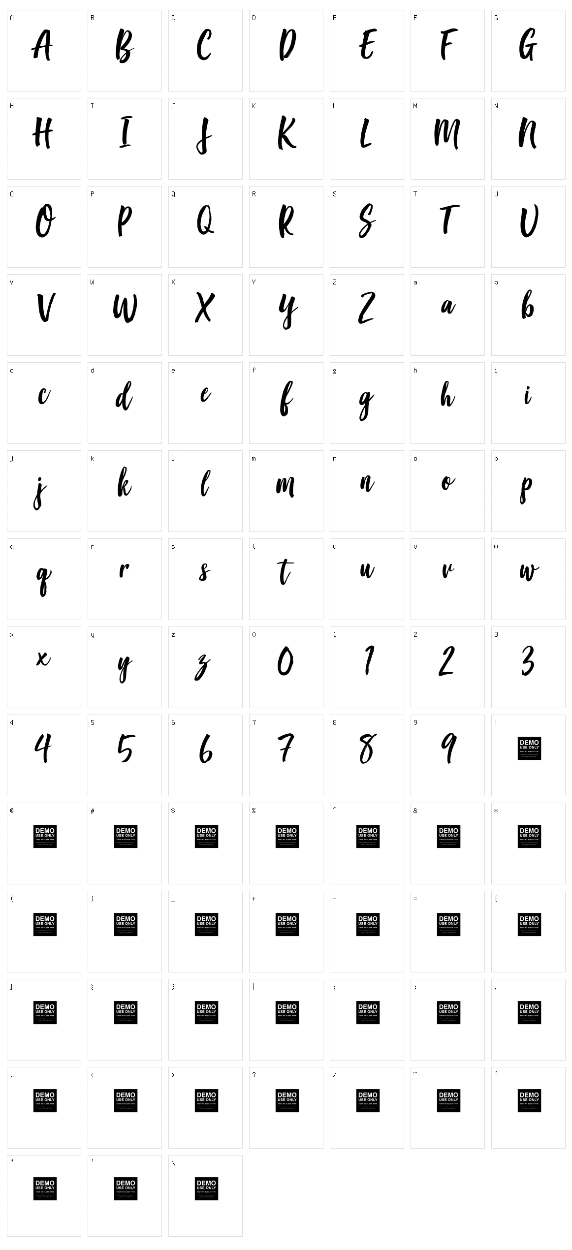 Good Vibes Character Set