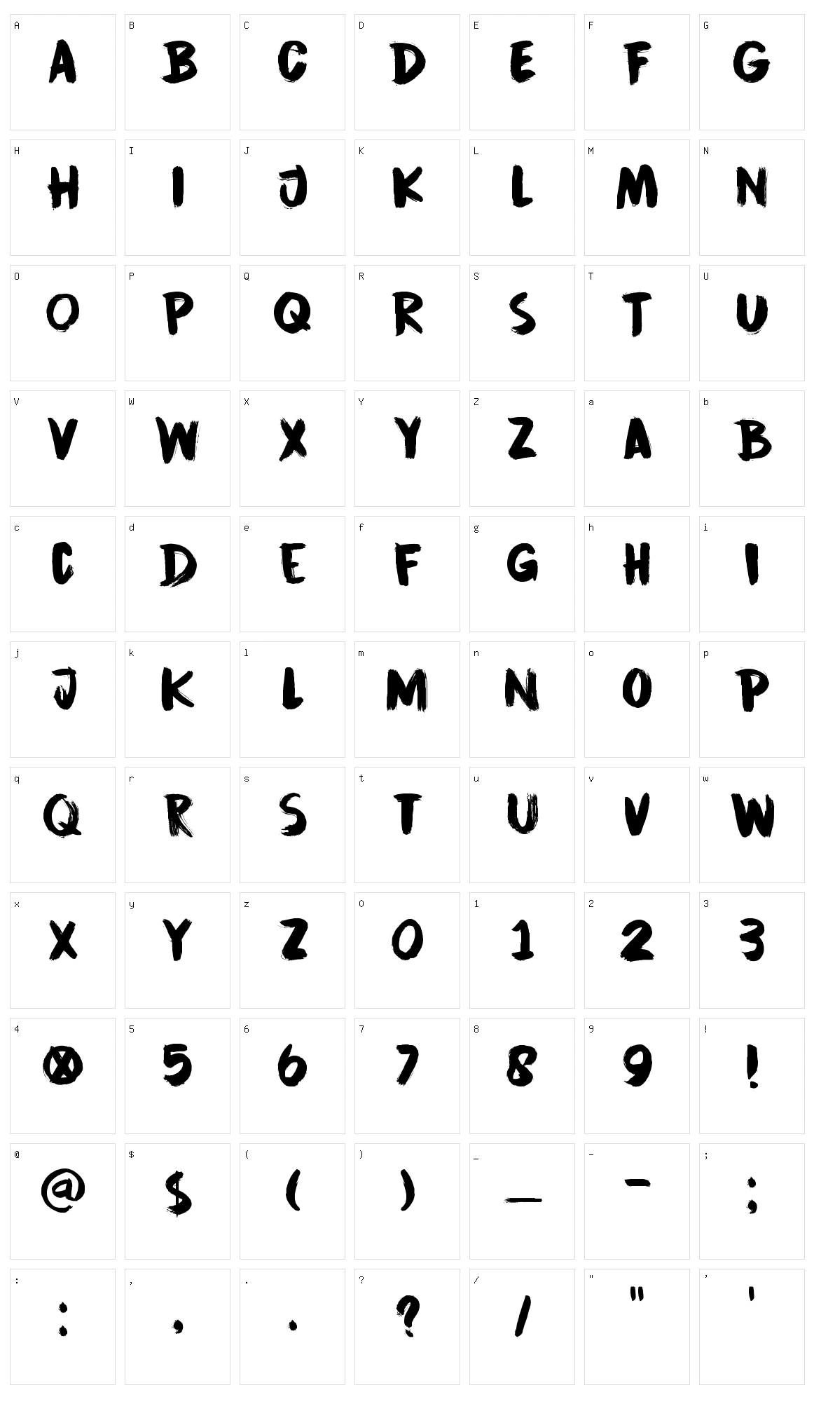 DK Cinnabar Brush Character Set