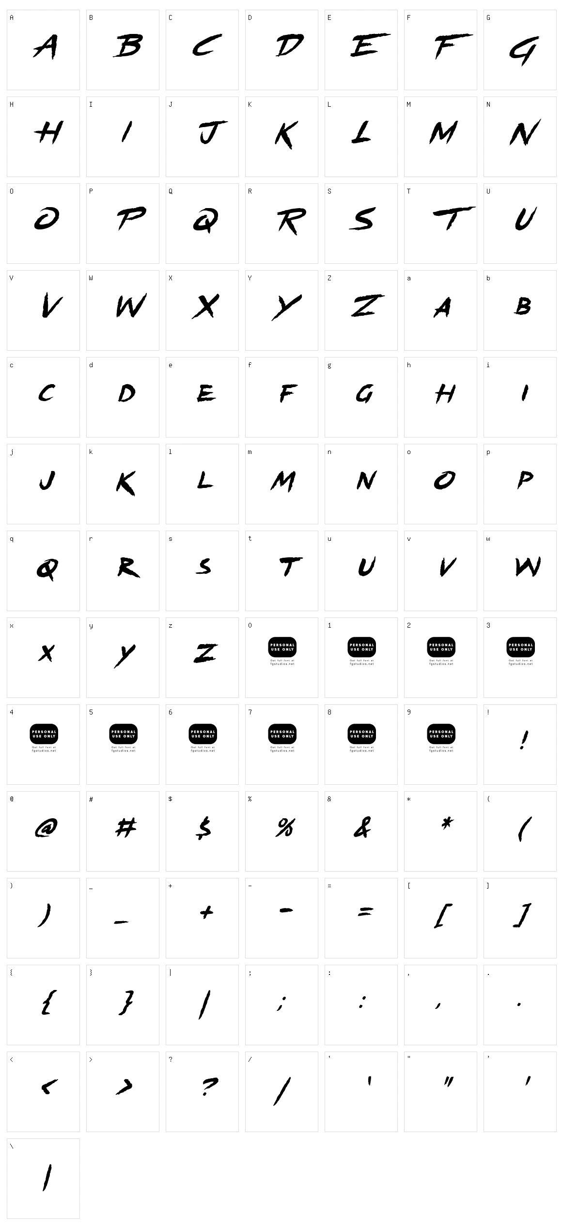 Binary Character Set