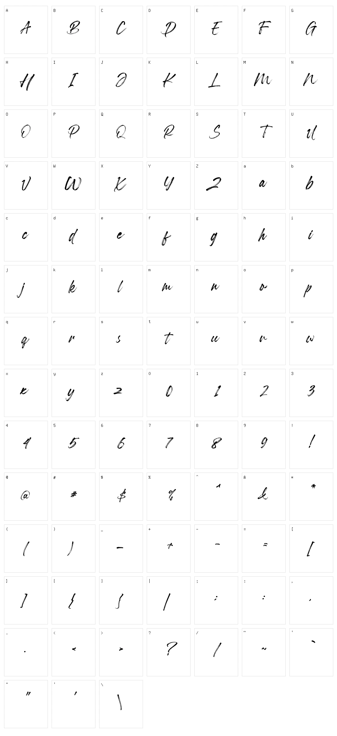 Garland Character Set
