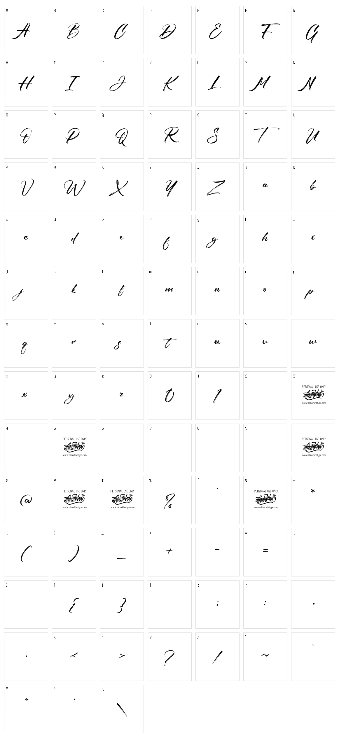 The Romantica Character Set