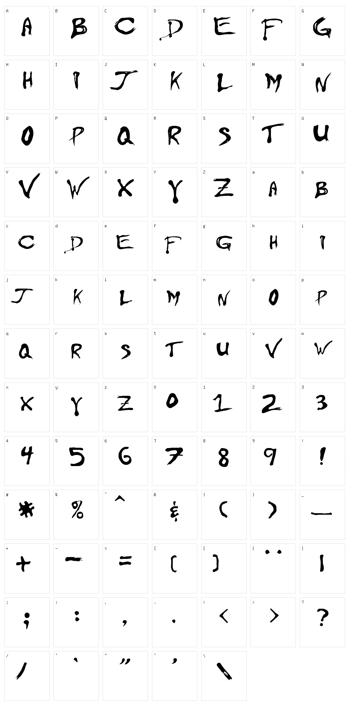 Floydian Character Set