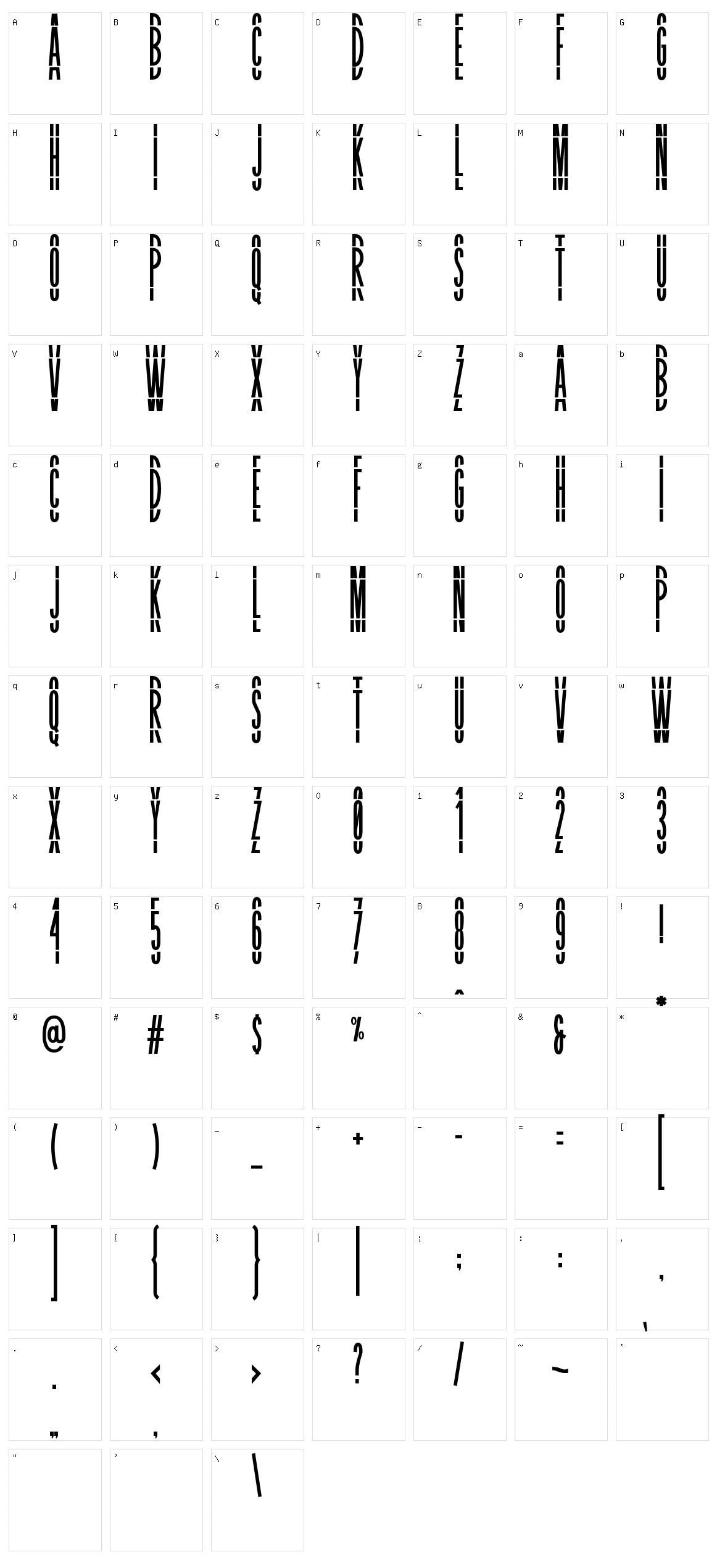 Blastimo Character Set