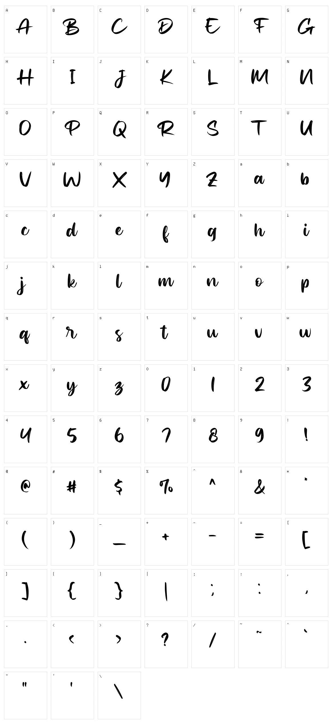 Shakies Character Set