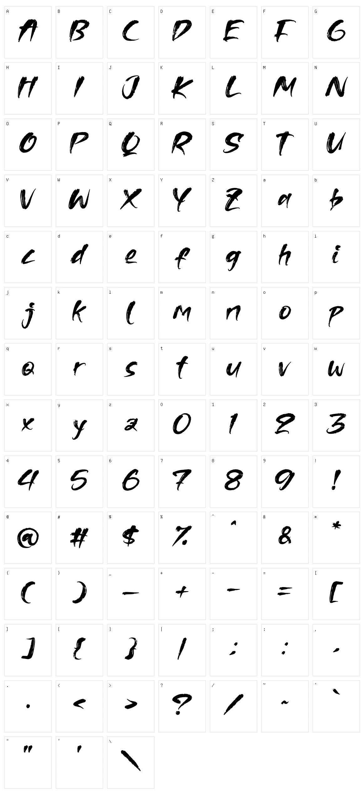 Morlya Gates Character Set
