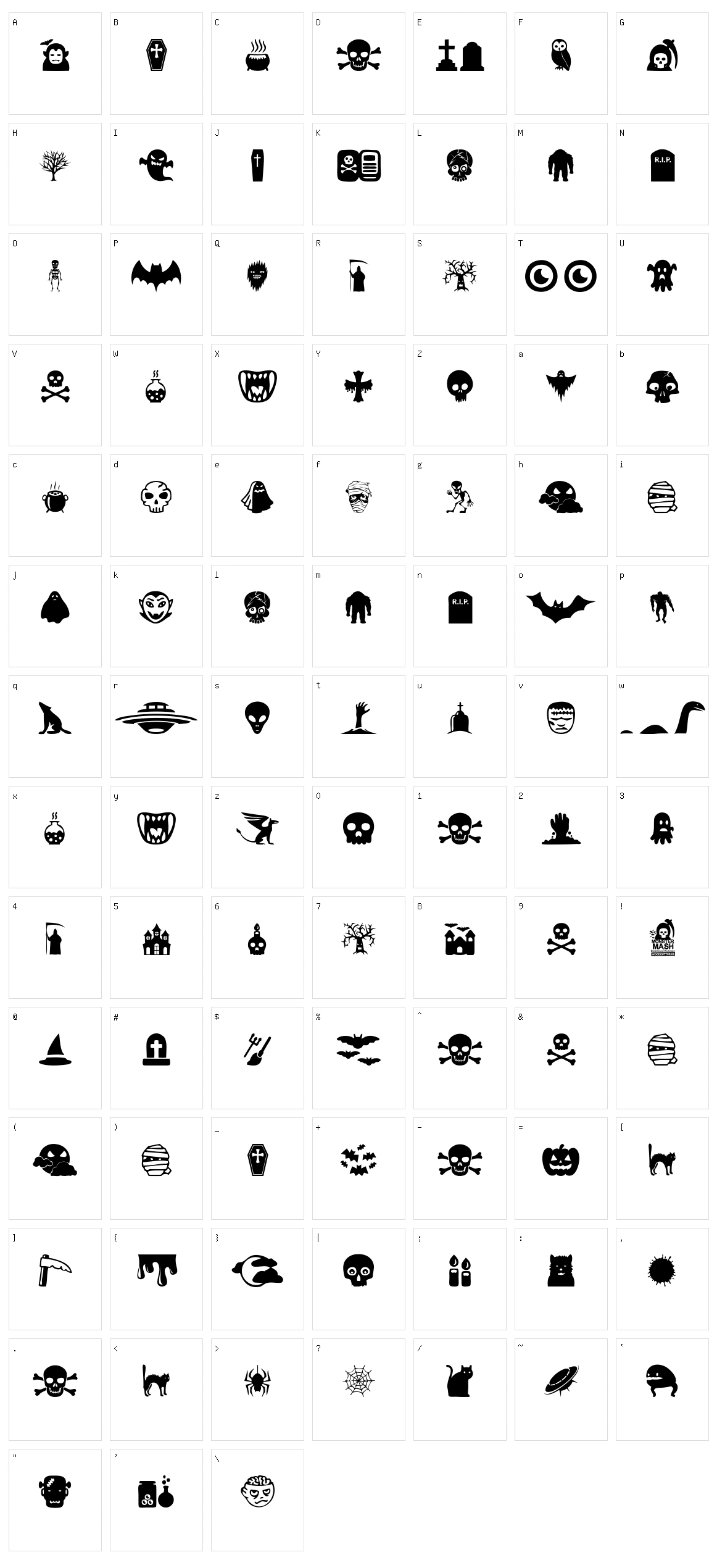 Monster Mash Character Set