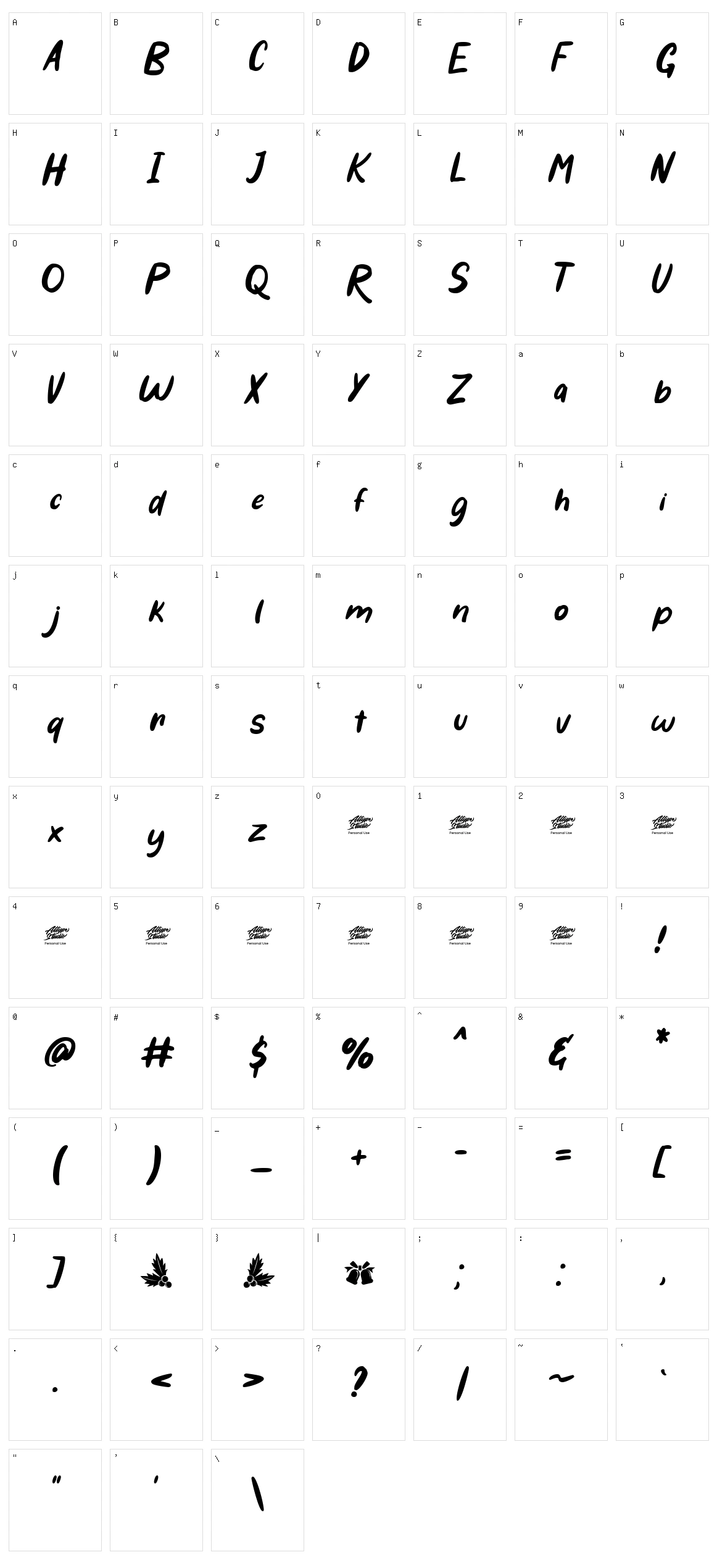 Ring Bells Character Set