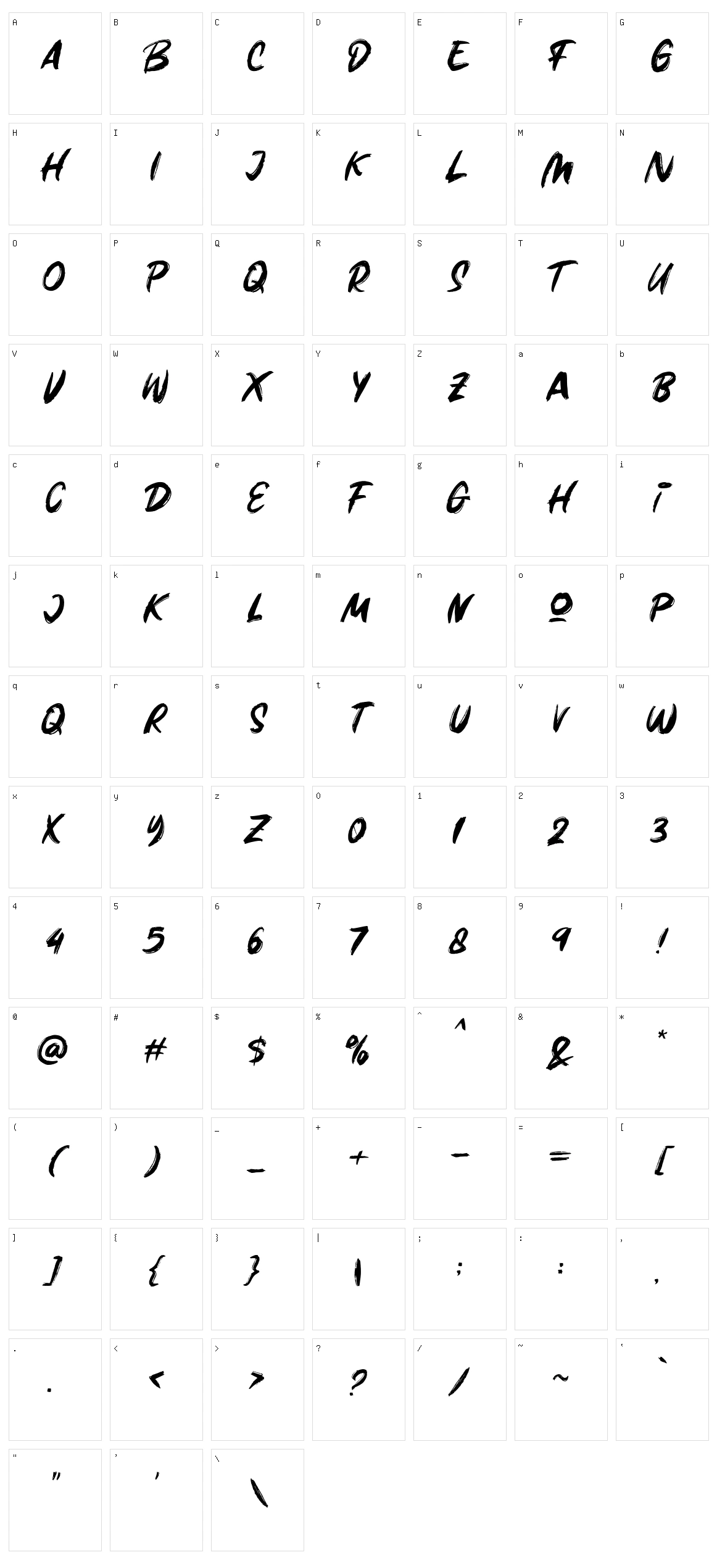 The Blackmore Character Set