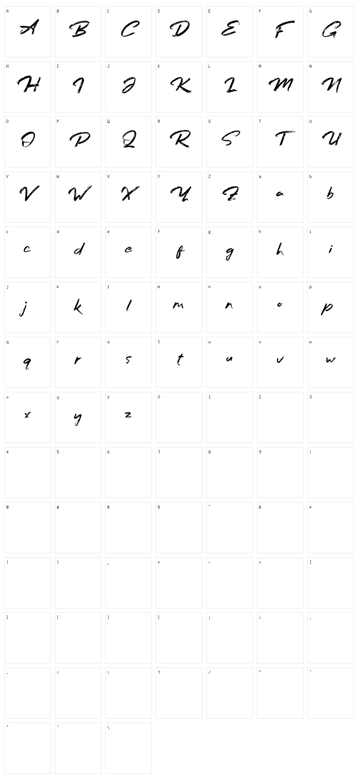 Bafora Character Set