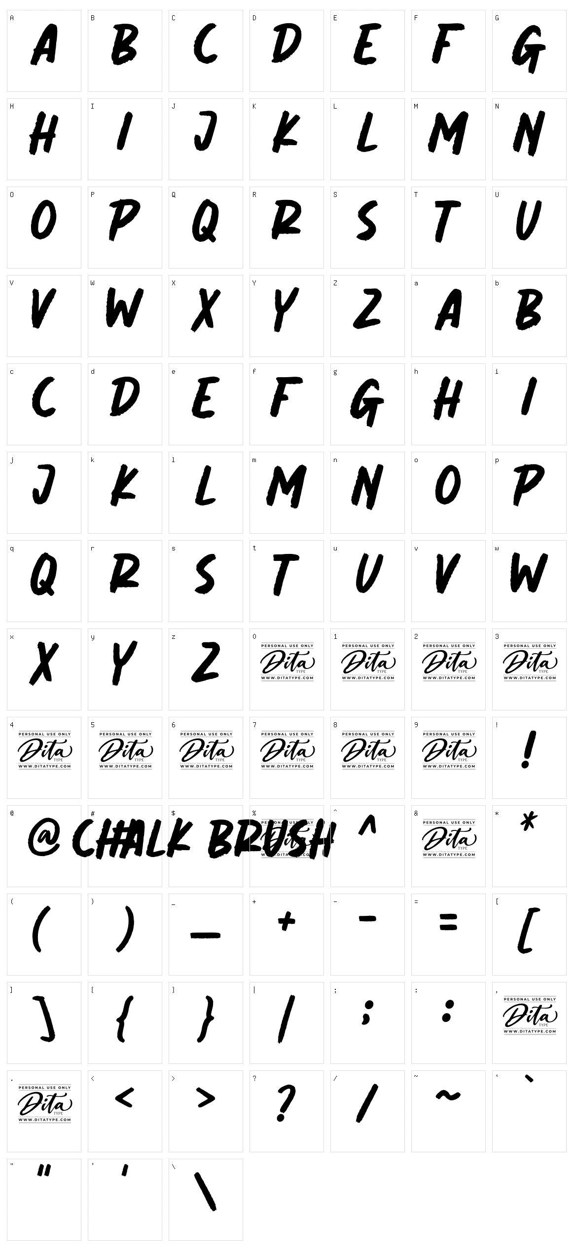 Chalk Brush Character Set