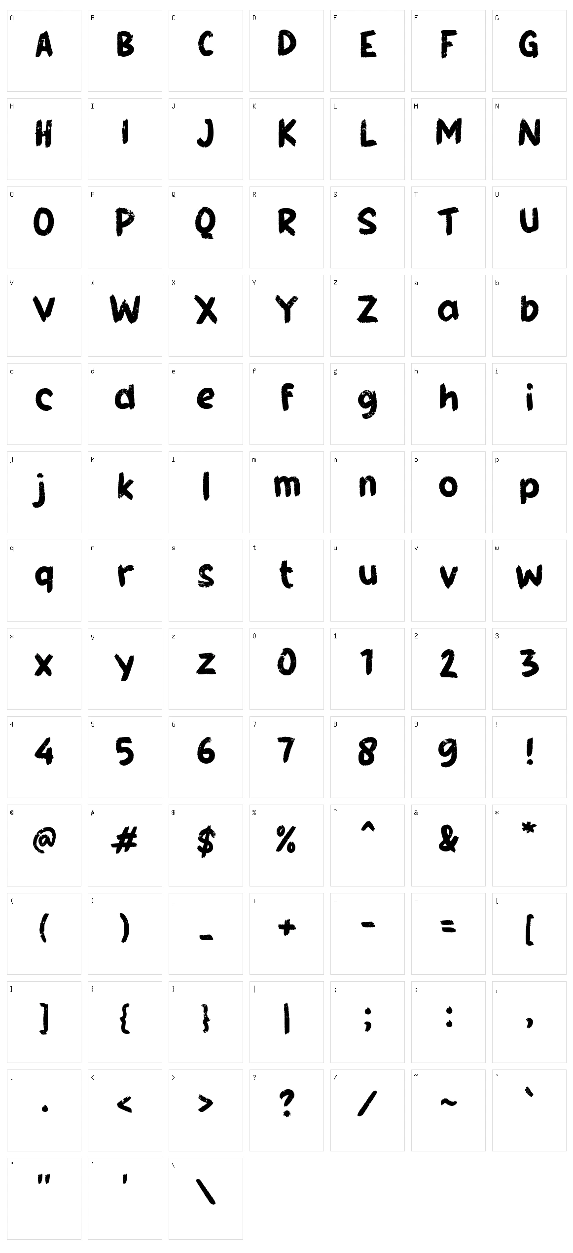 g Guelo Character Set