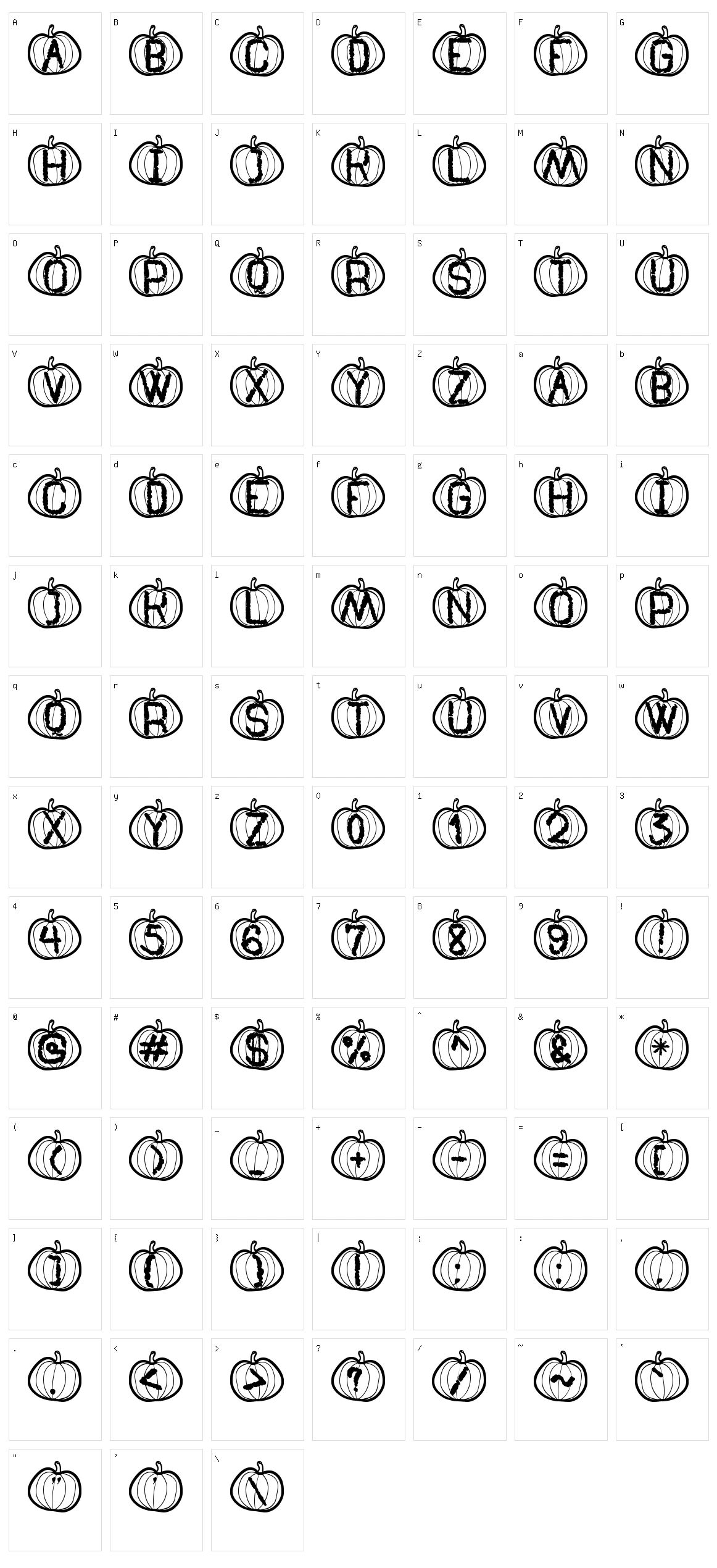 Pumpkin Halloween St Character Set