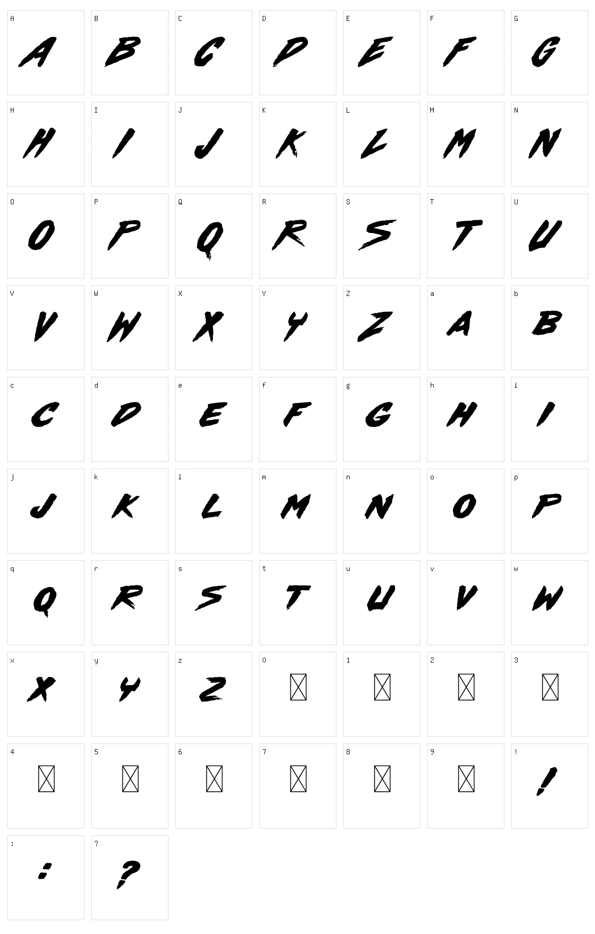 Blaster Character Set