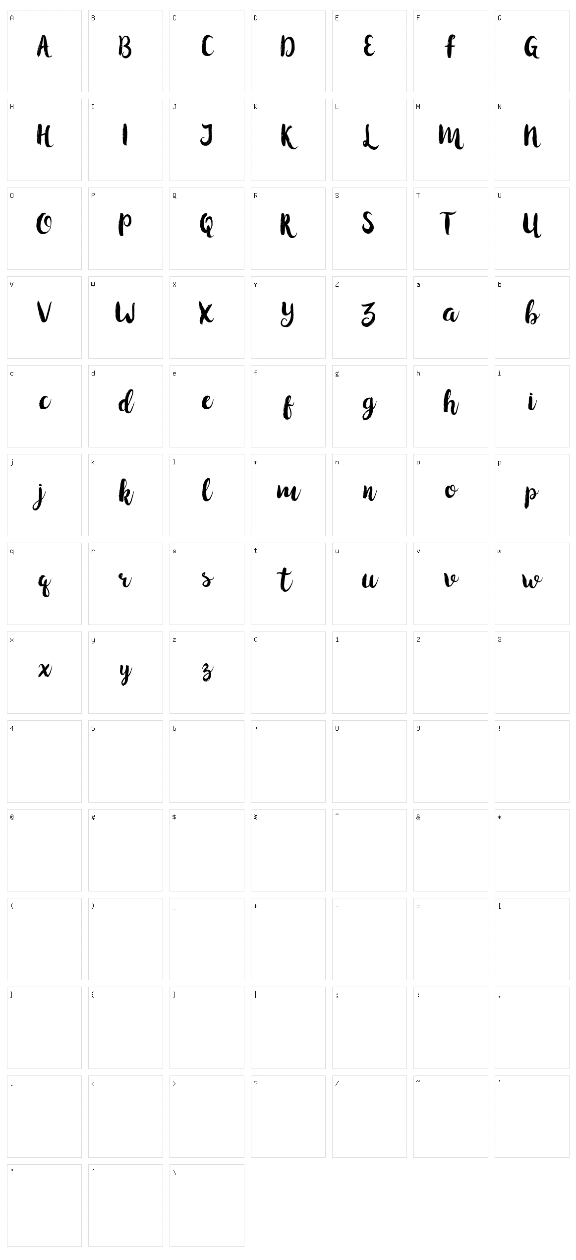 Hollic Character Set