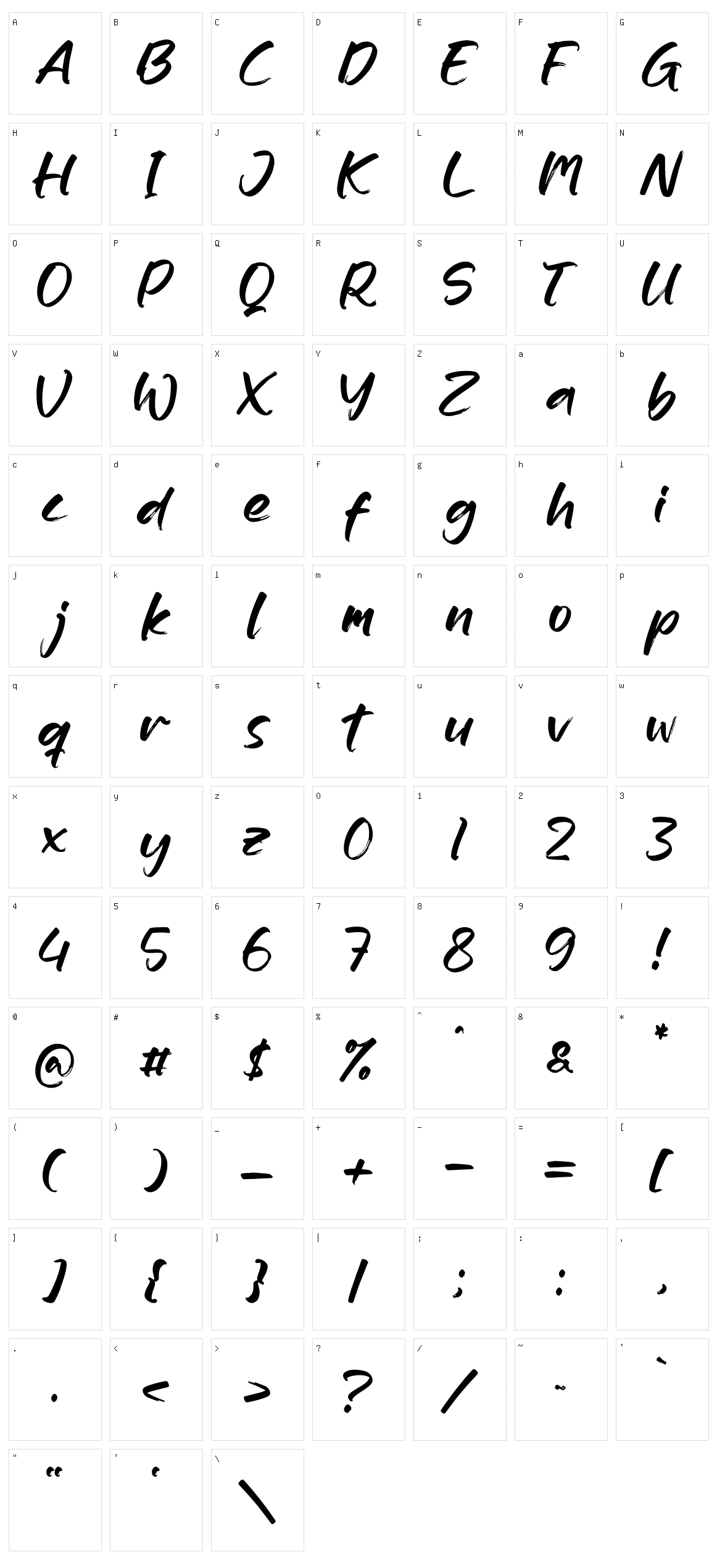 Getsrek Character Set