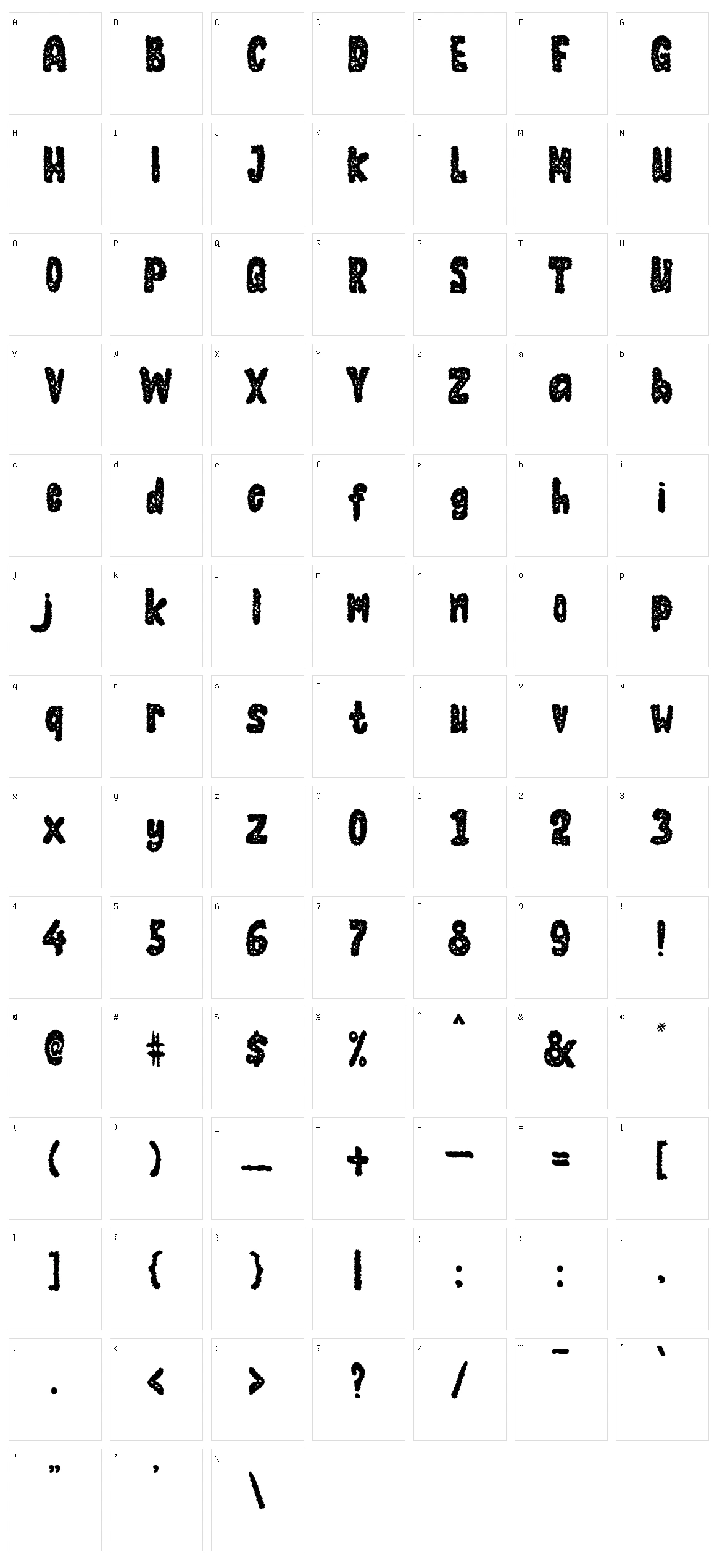 Halloweendy Rough Character Set