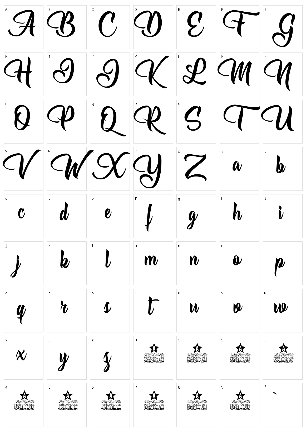 Allessa Character Set
