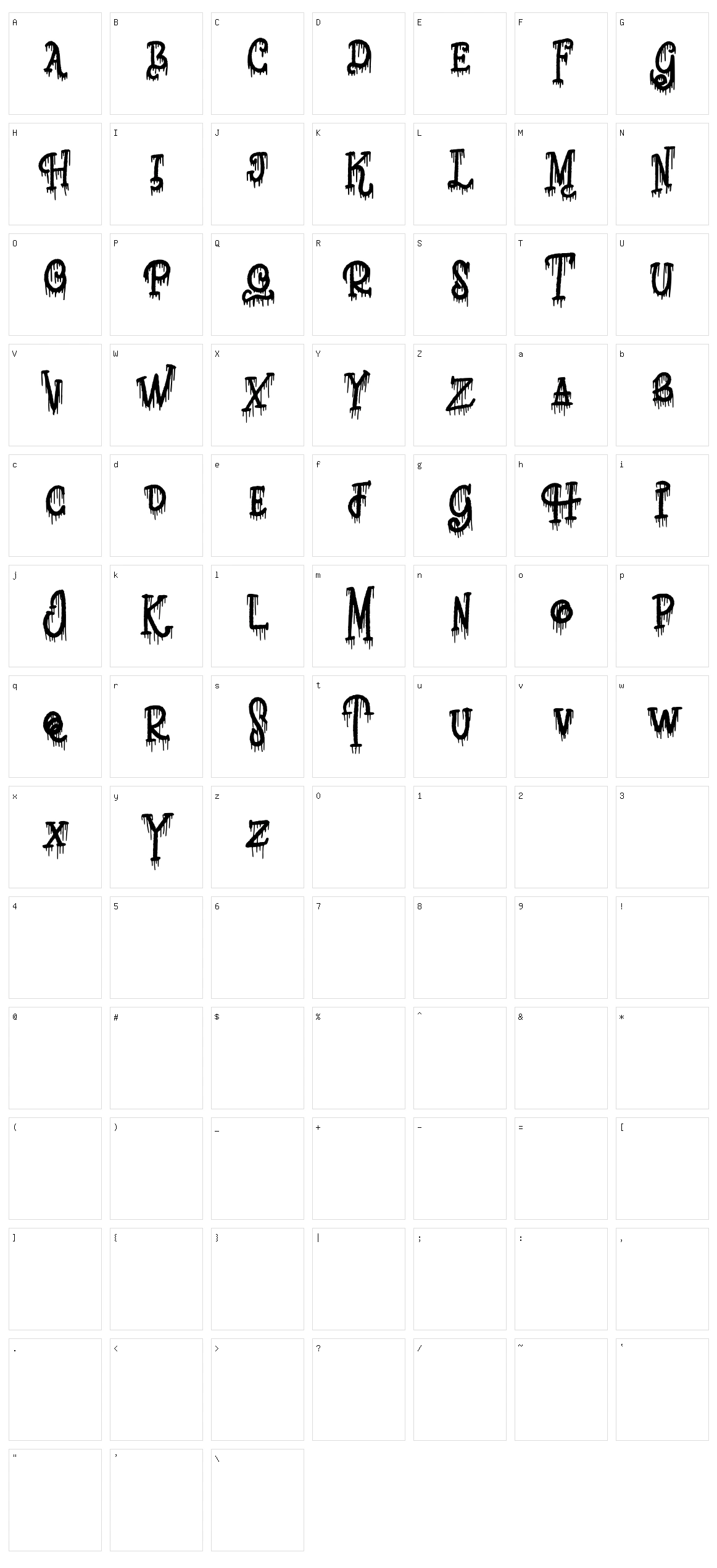 Dead Night Character Set