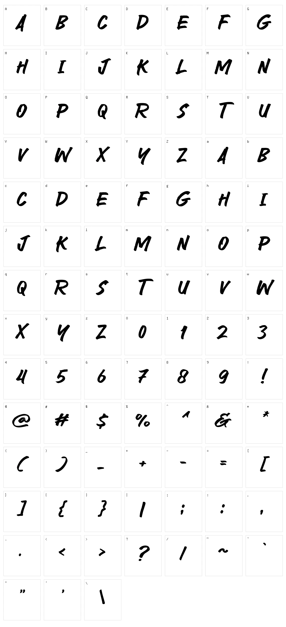 The Rumor Character Set