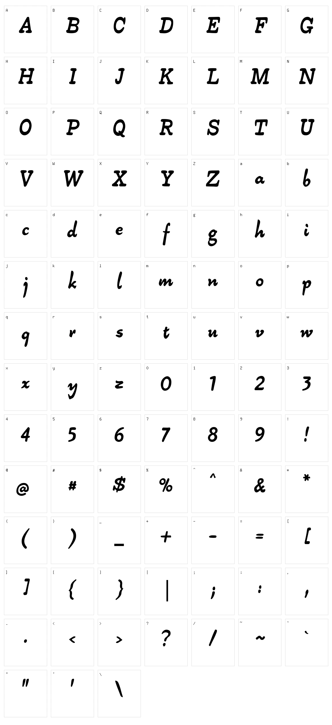 Alpha 54 Character Set