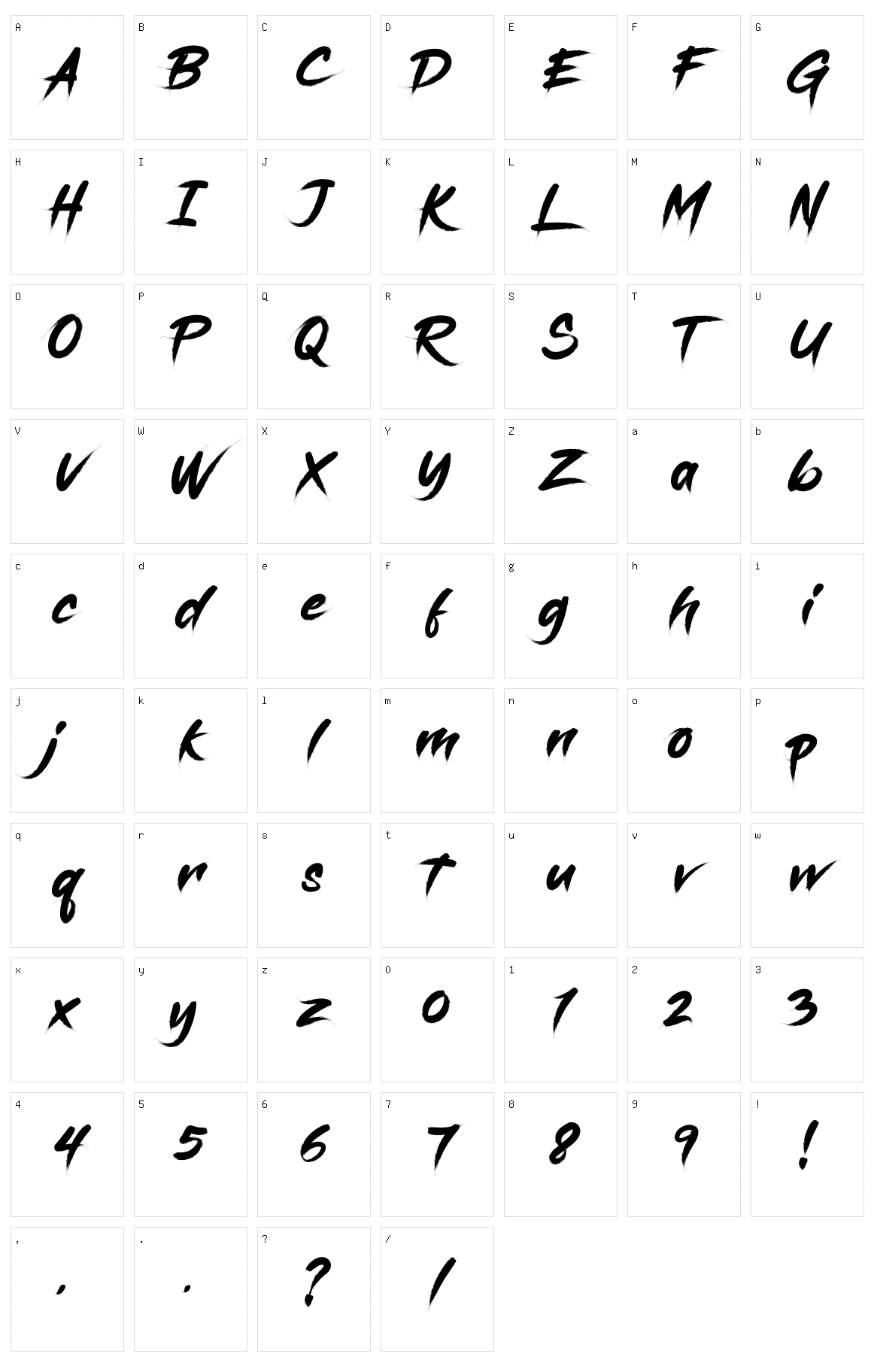 Gisbon Character Set