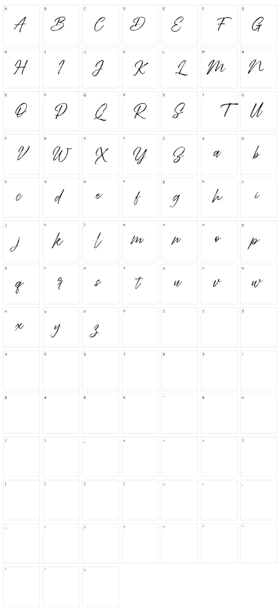 Abdillah Character Set