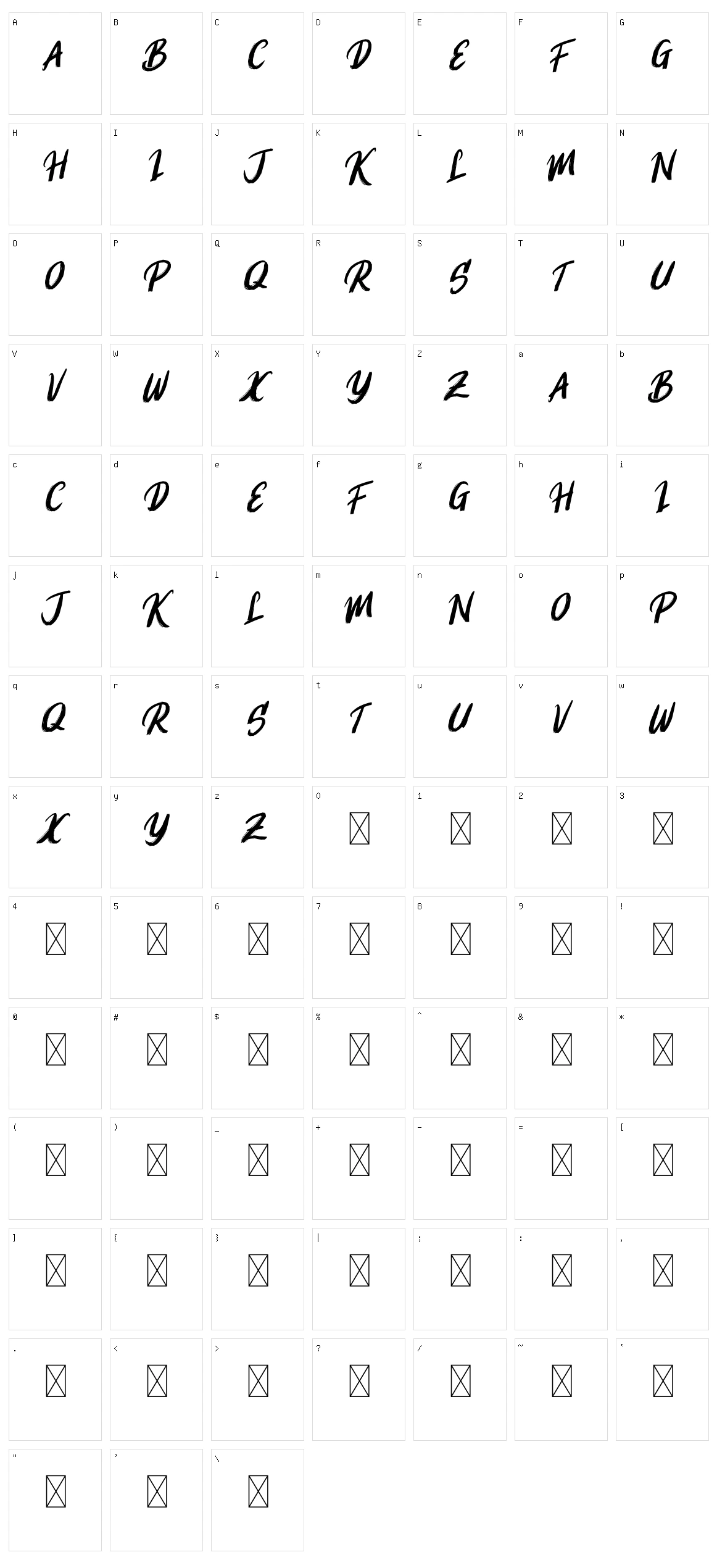 Black Hawk Character Set