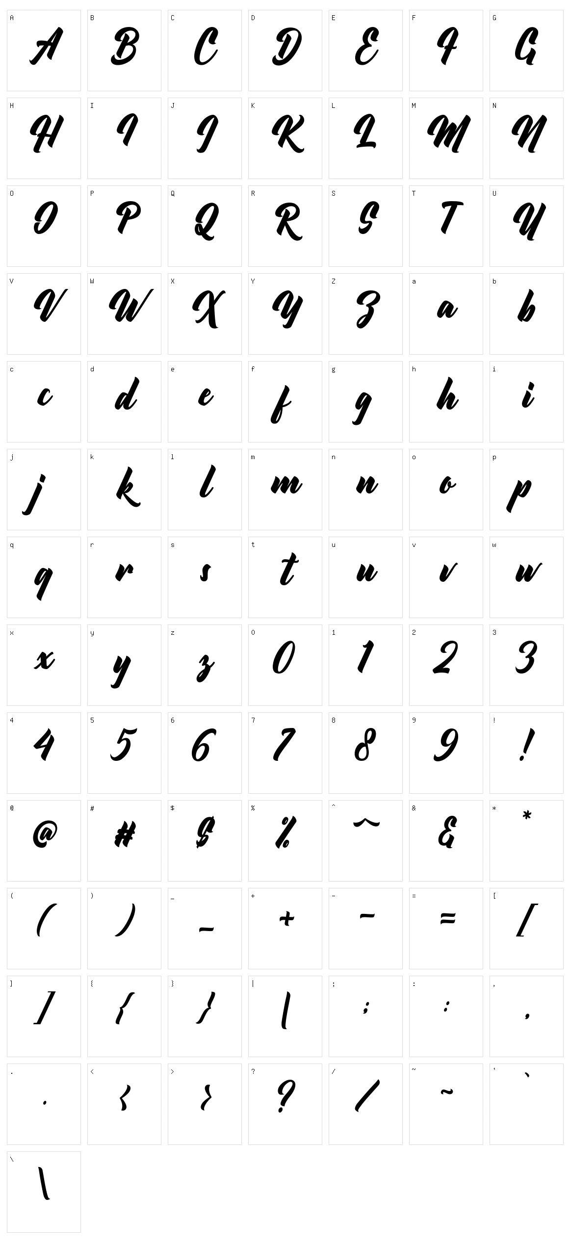 Night Gaidy Character Set