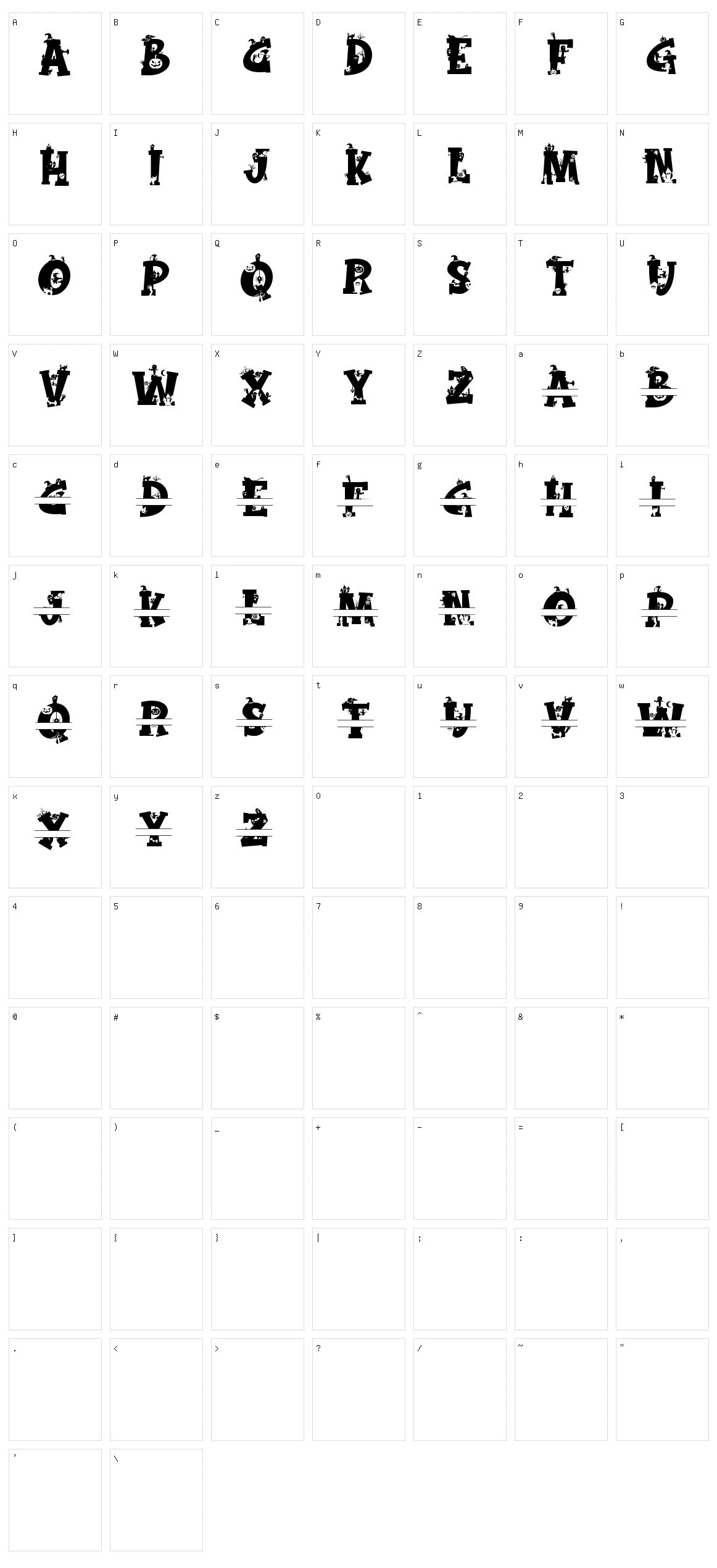 Magic Broom Monogram Character Set