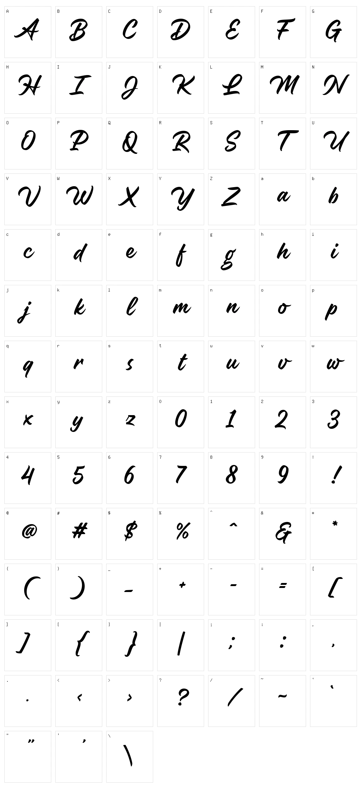 Belgates Character Set