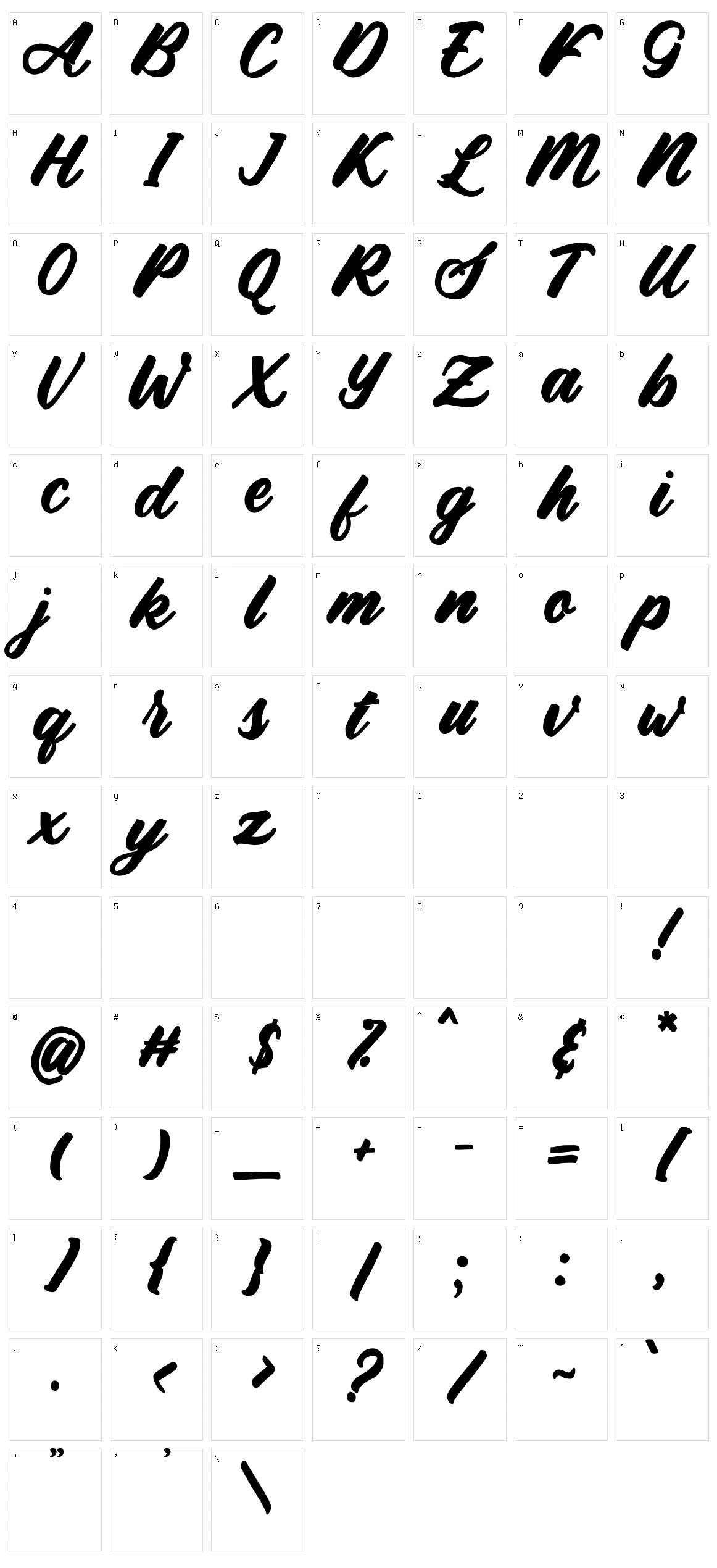 De Sandey Character Set