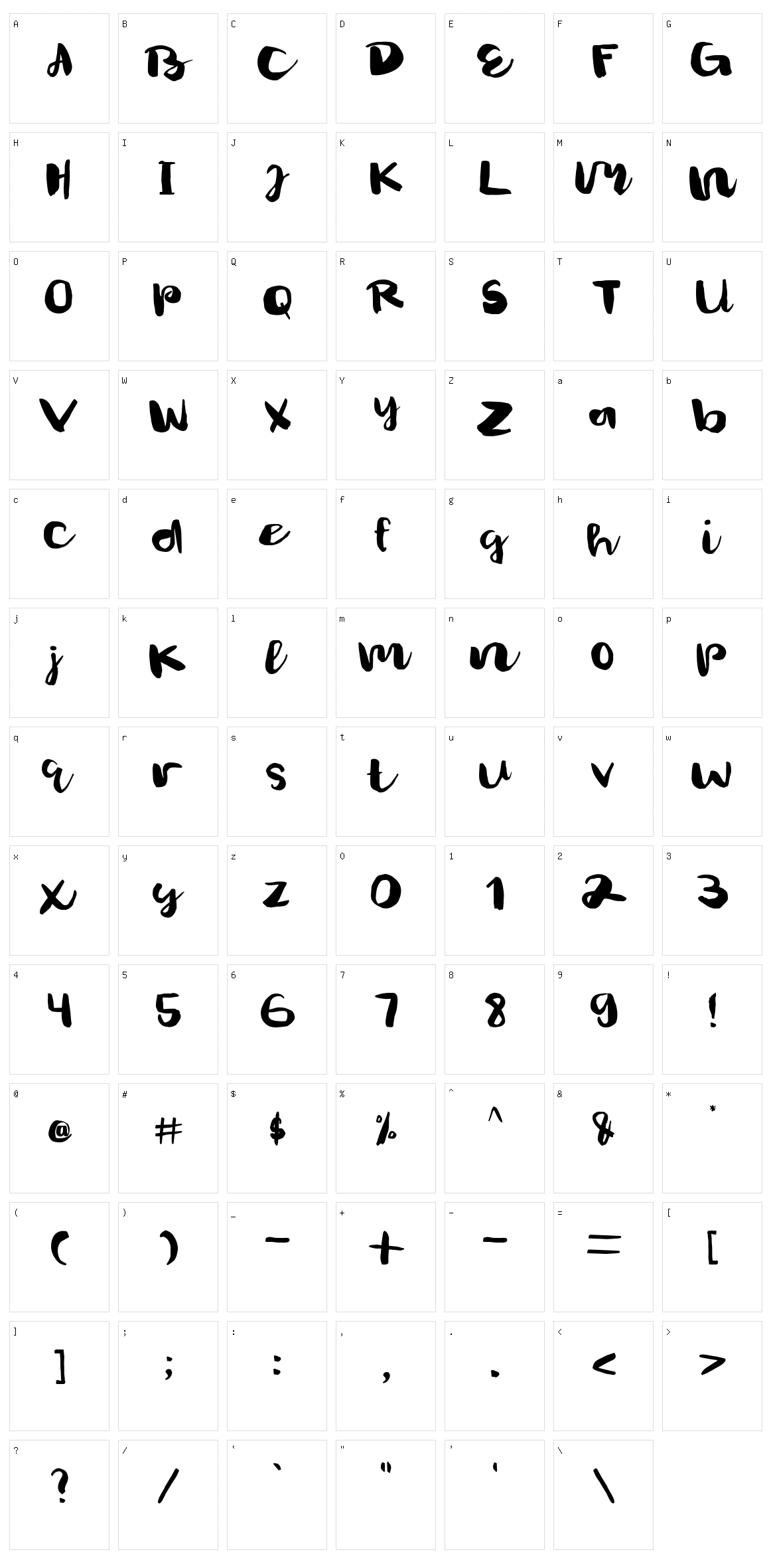 Gelsson Character Set