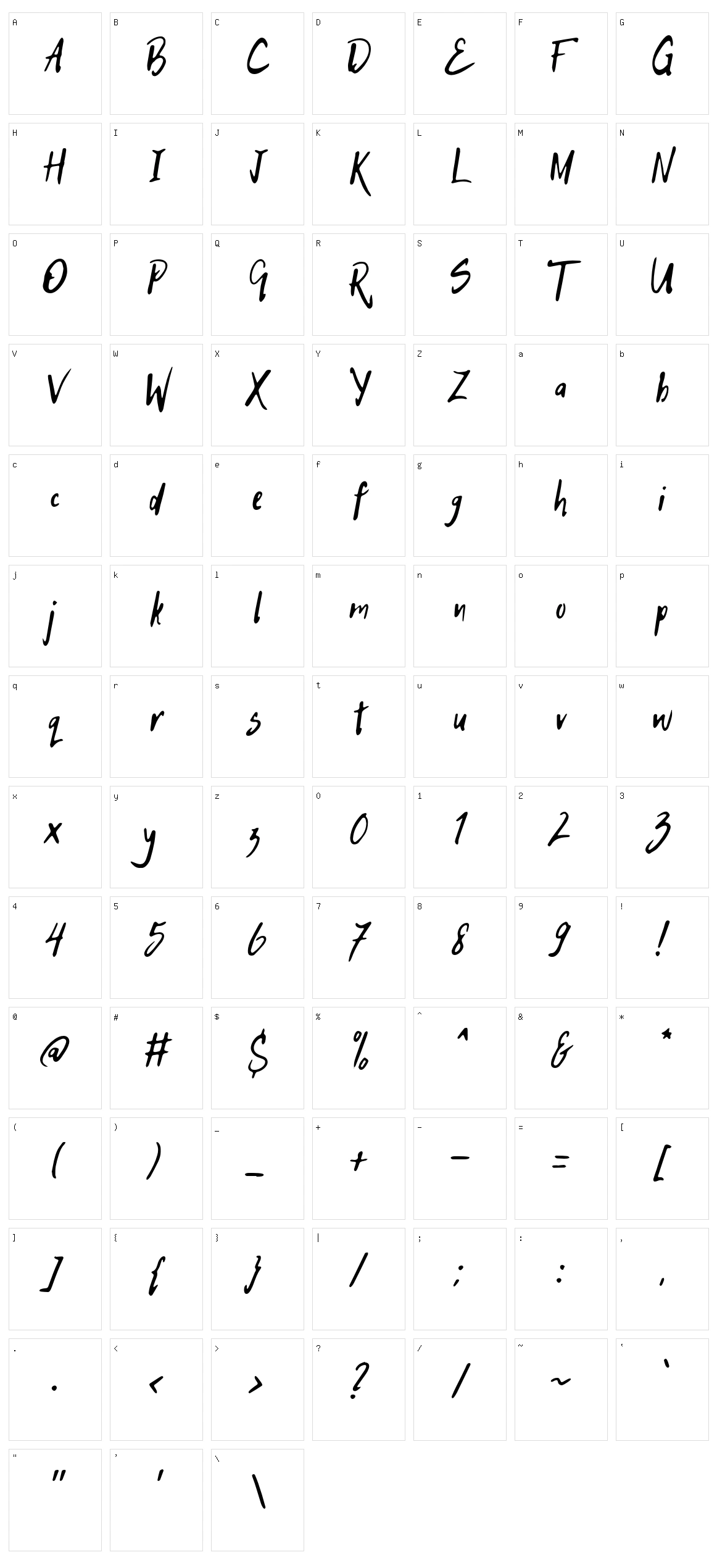 Hitch Hike Character Set