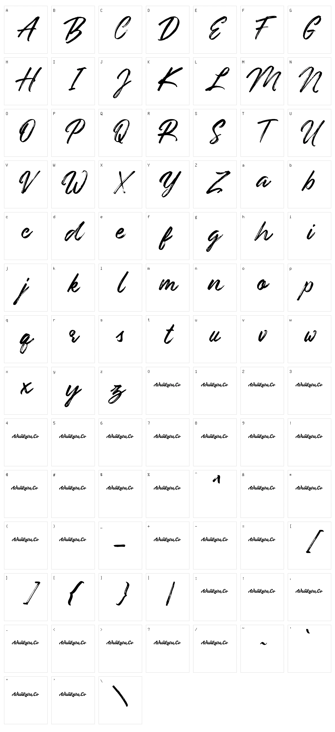 Underland Character Set