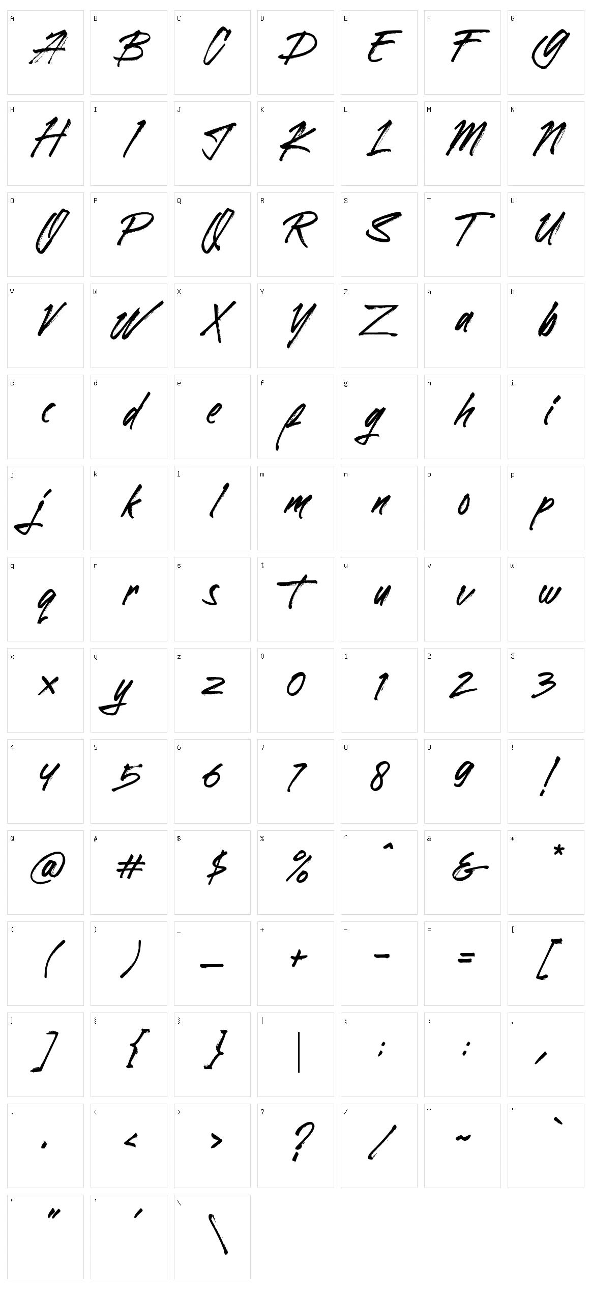 Gottam Character Set