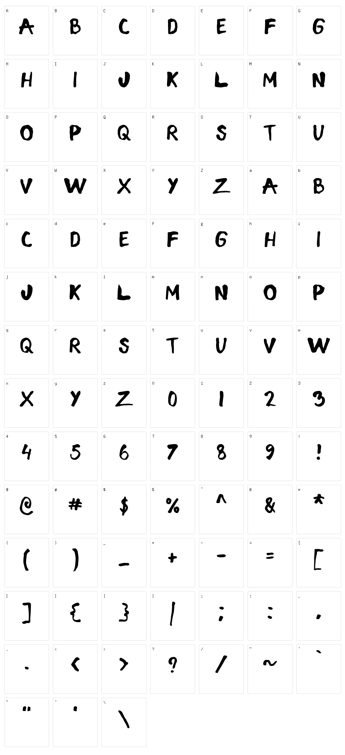 InkVerse Character Set