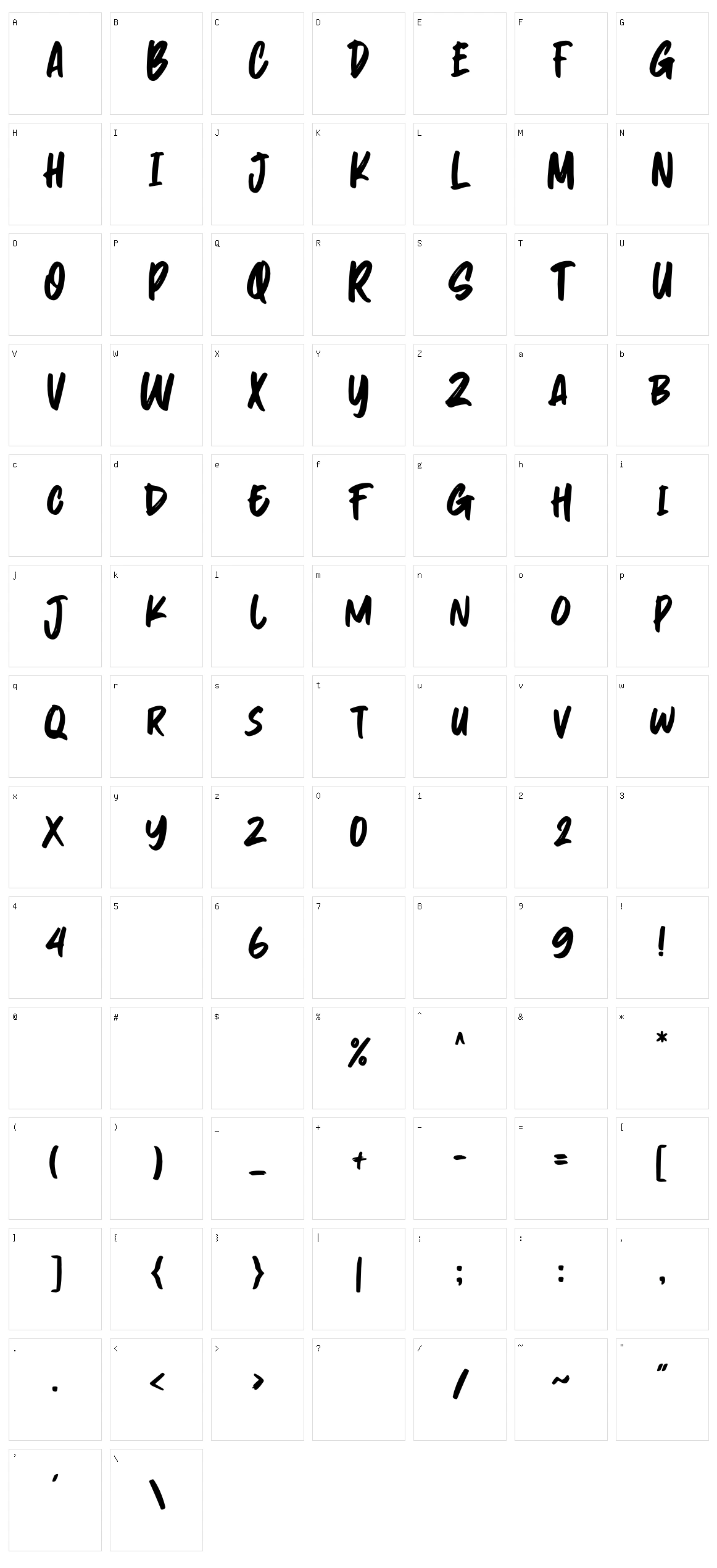 Byassa Character Set