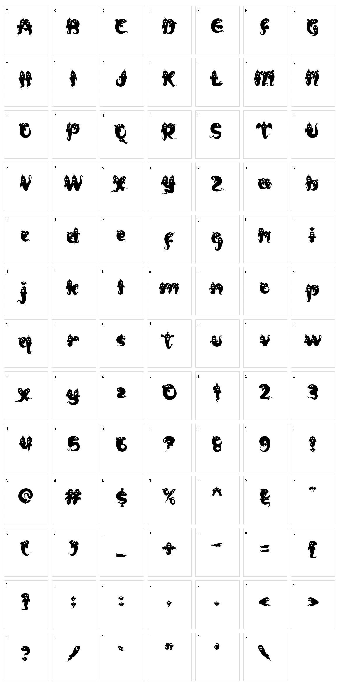 Funboo Character Set
