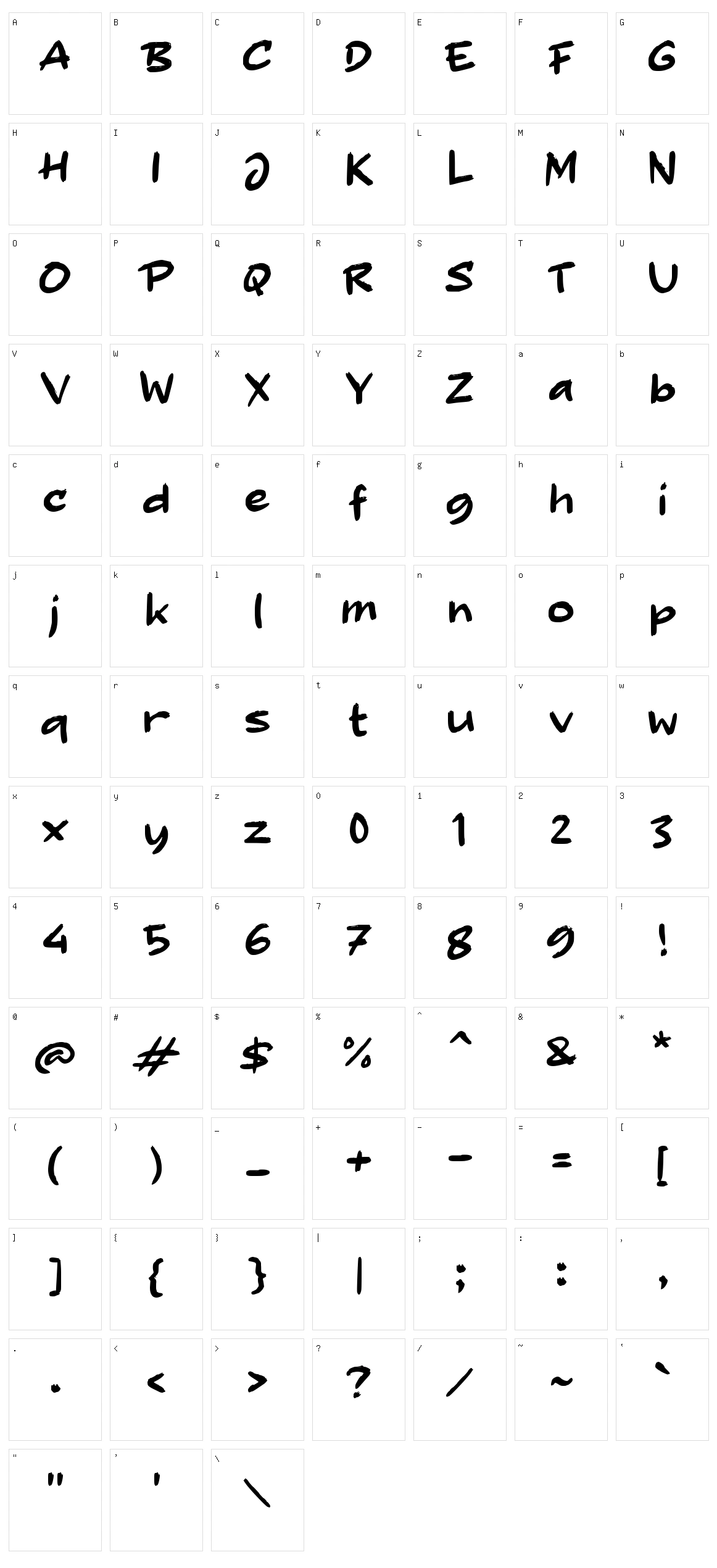 g Gado Character Set