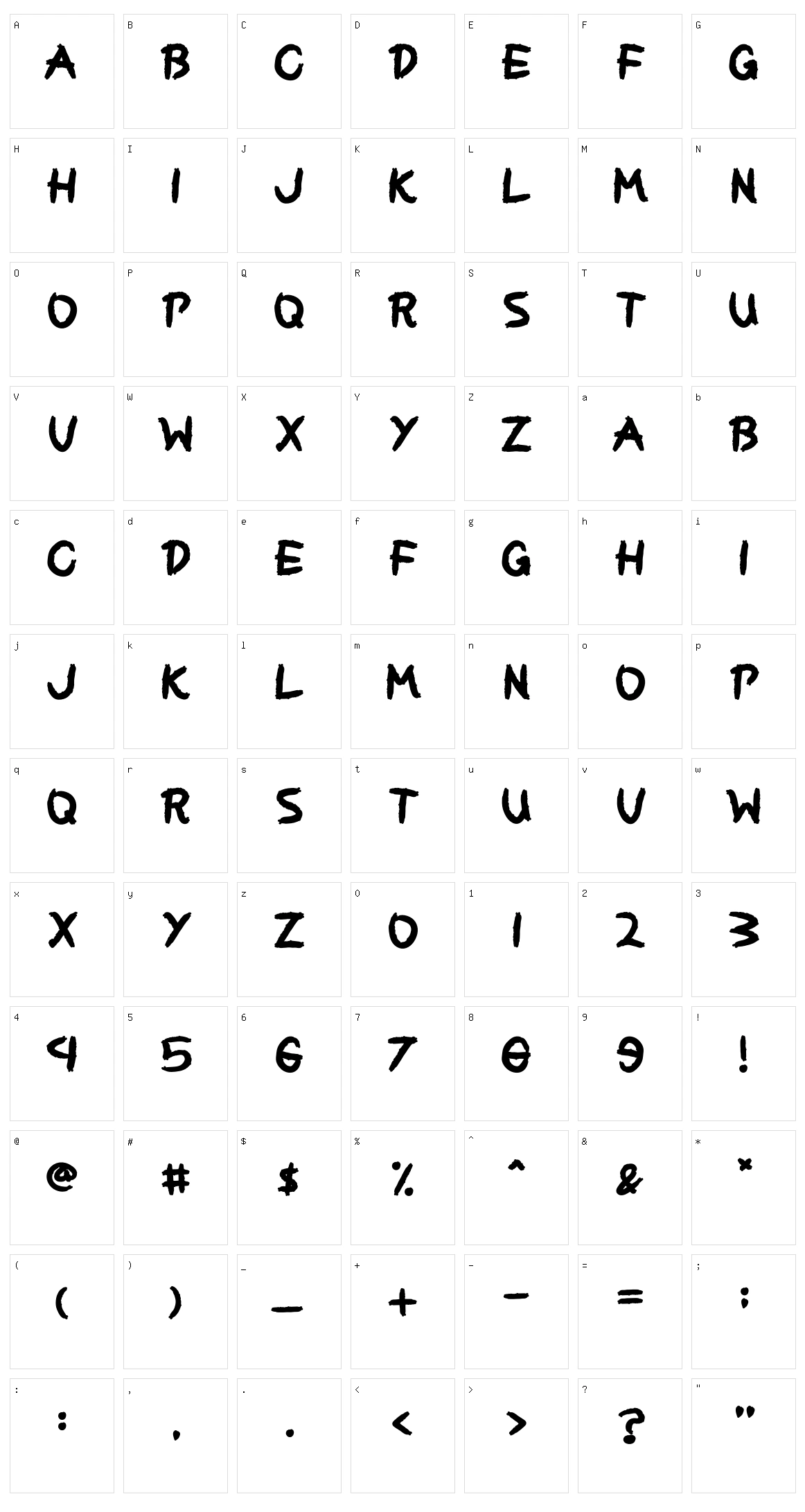 Craiyound Character Set