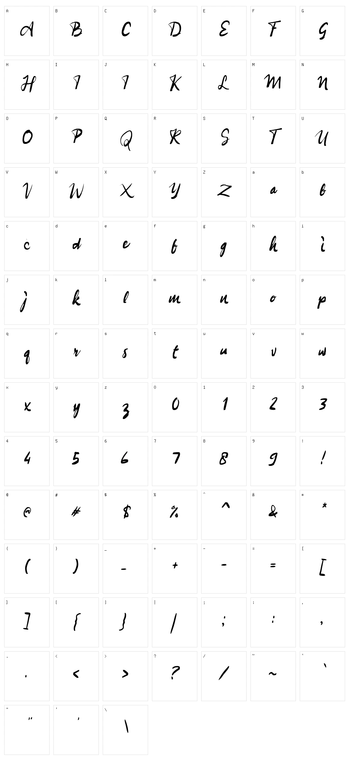 a Berlari Character Set