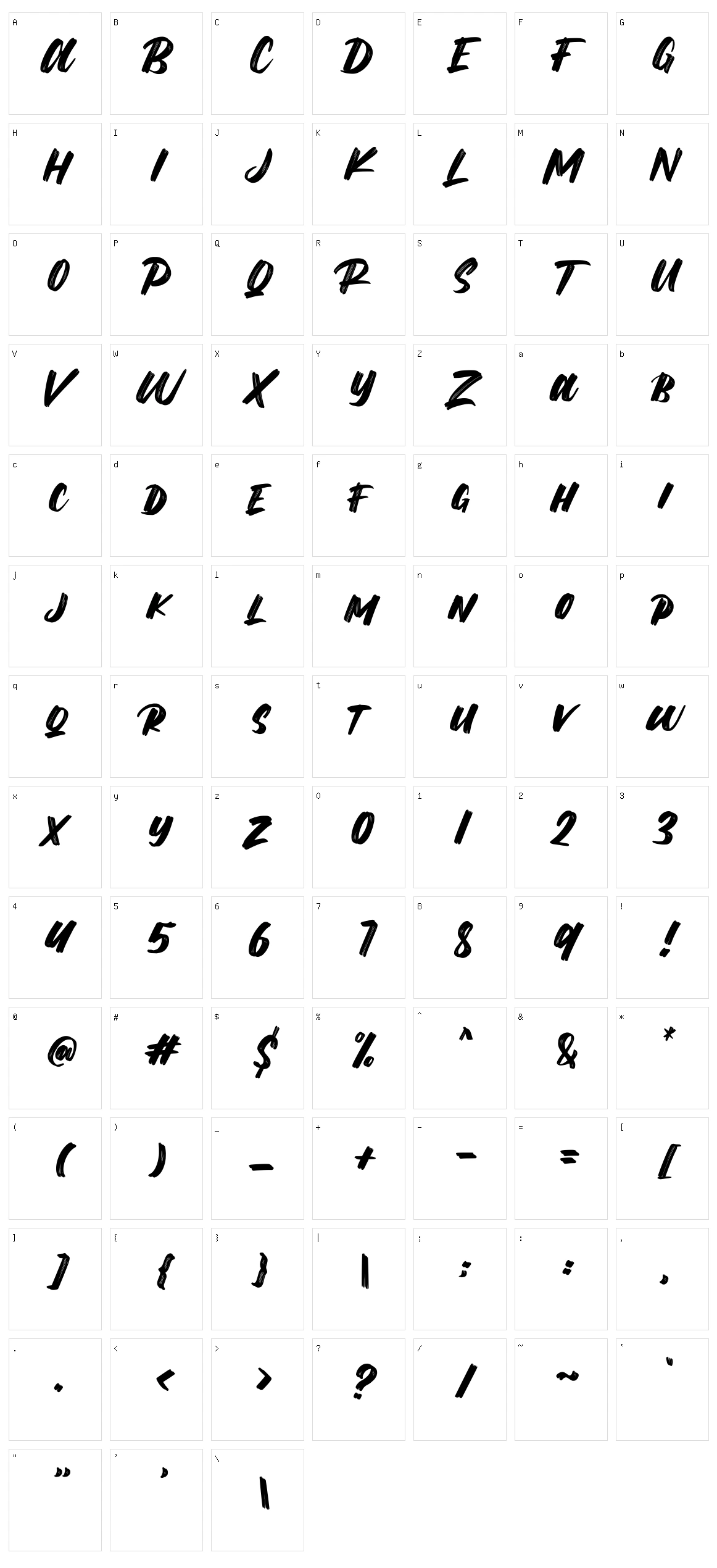 Mega Brush Character Set