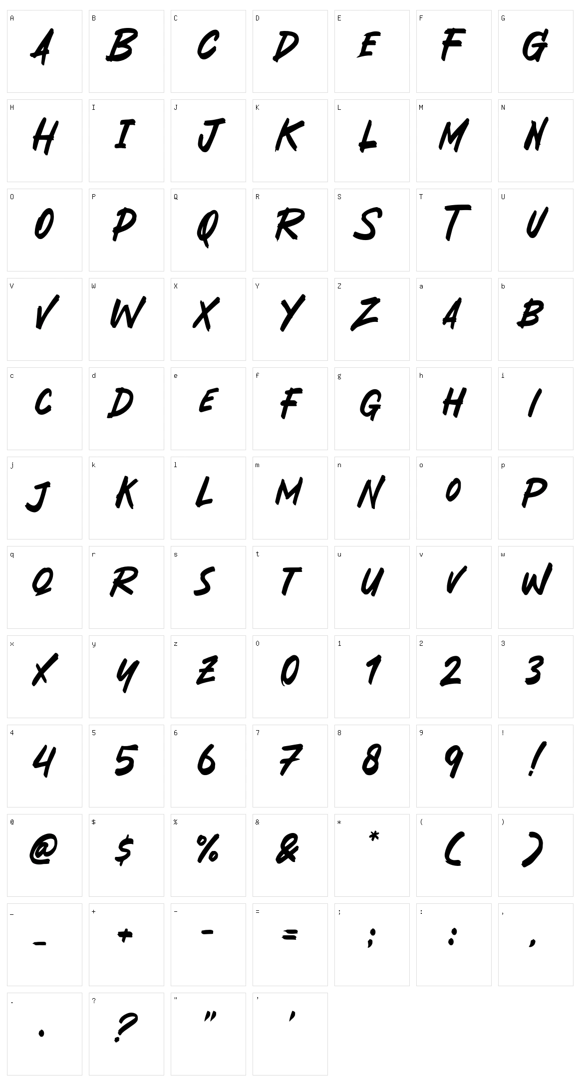Neodex Character Set