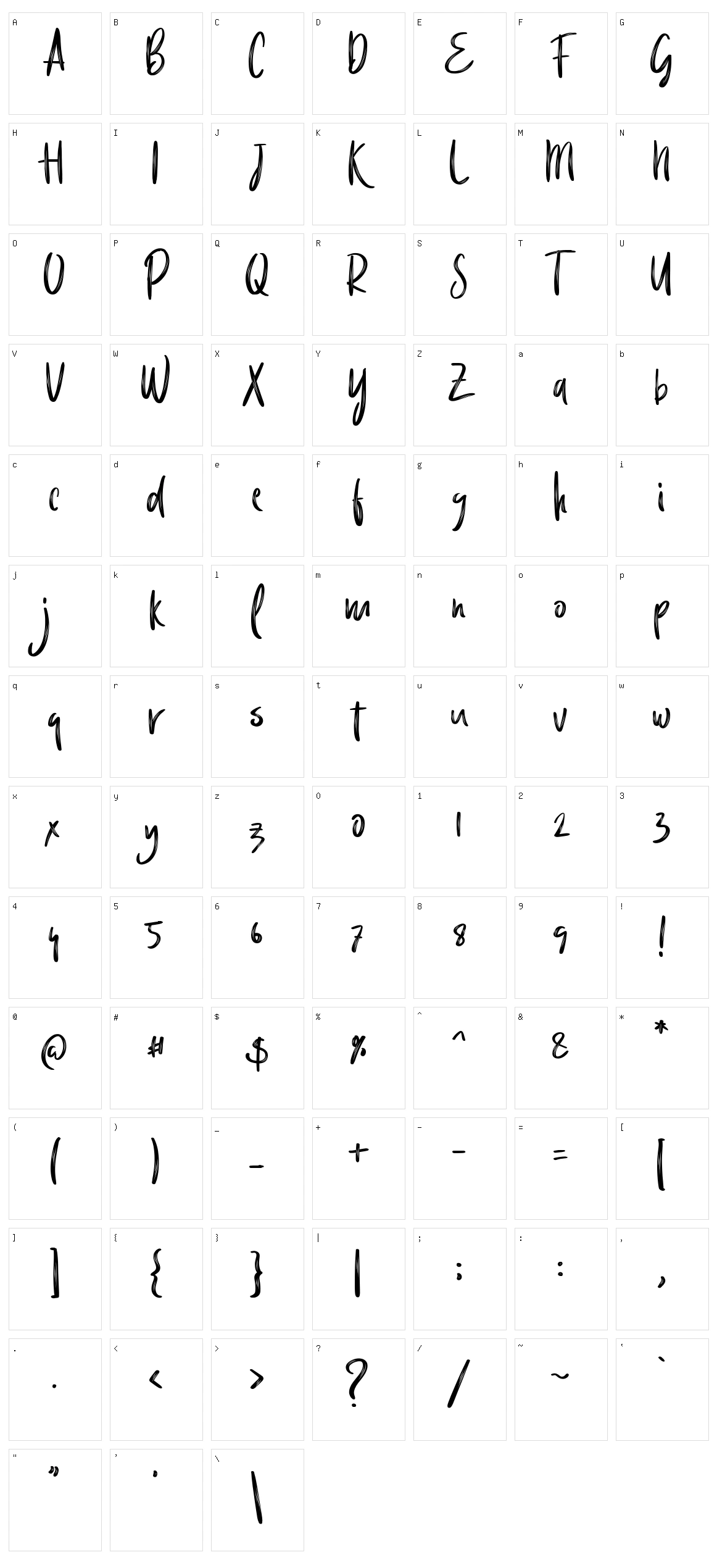 Amsterdam Character Set