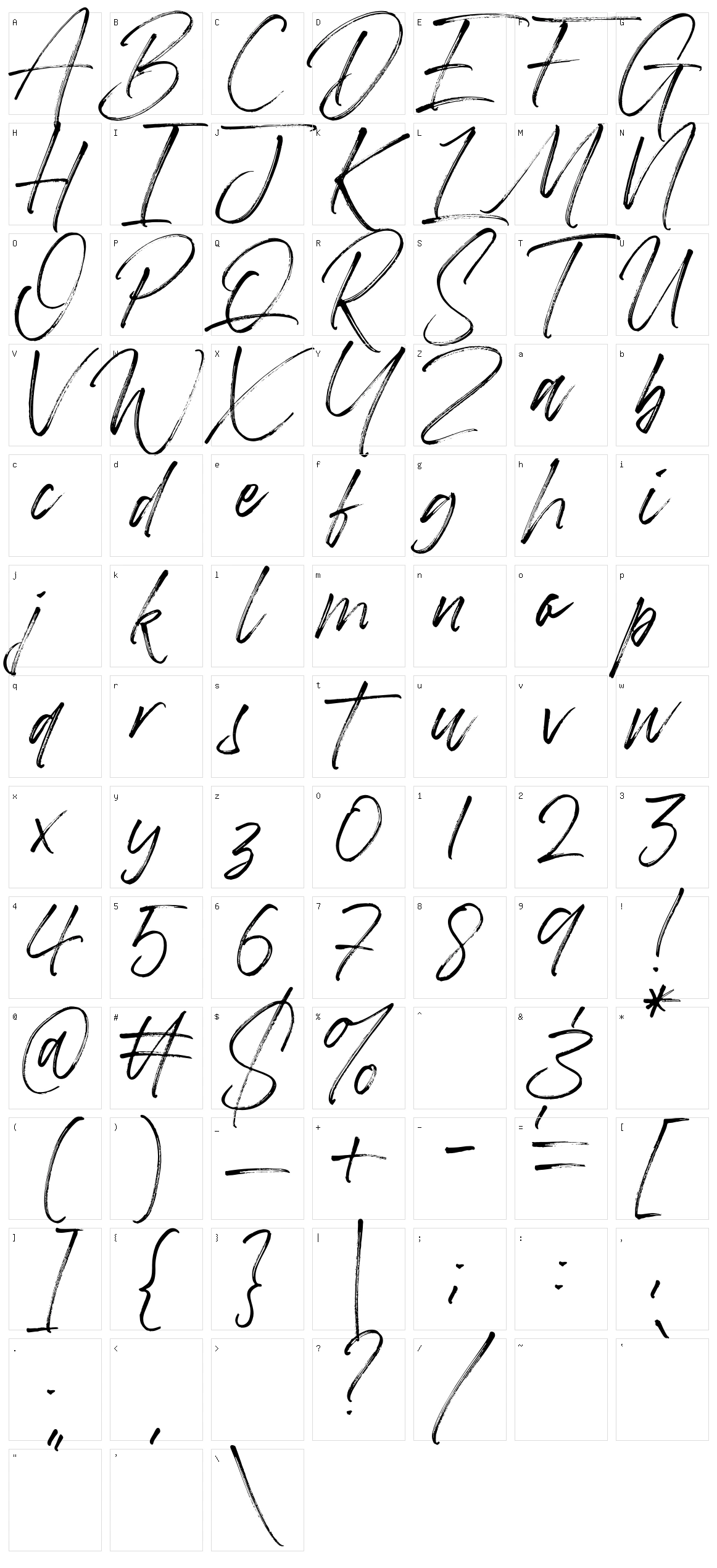 Betterworks Character Set