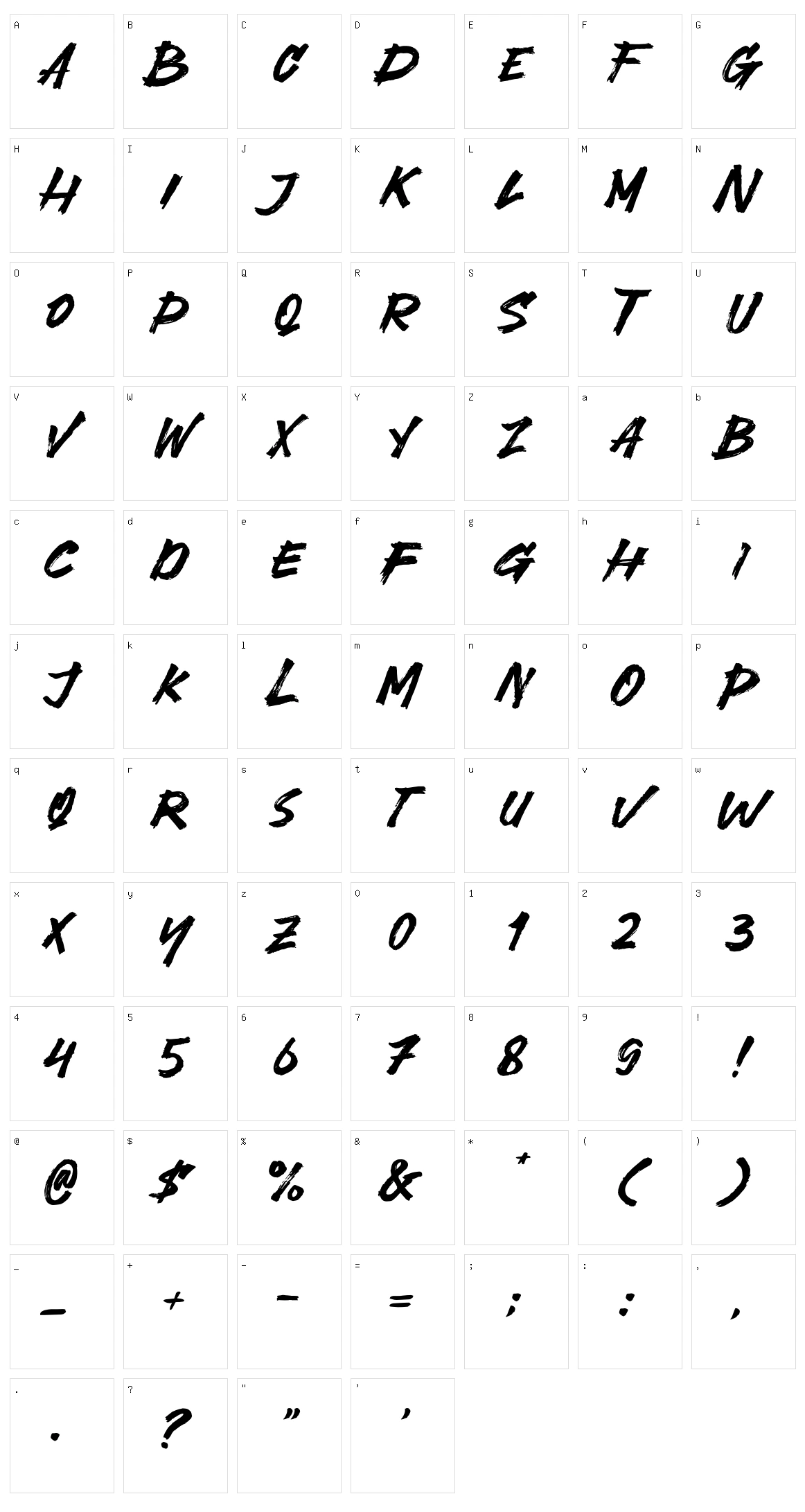 Keylock Fighter Character Set