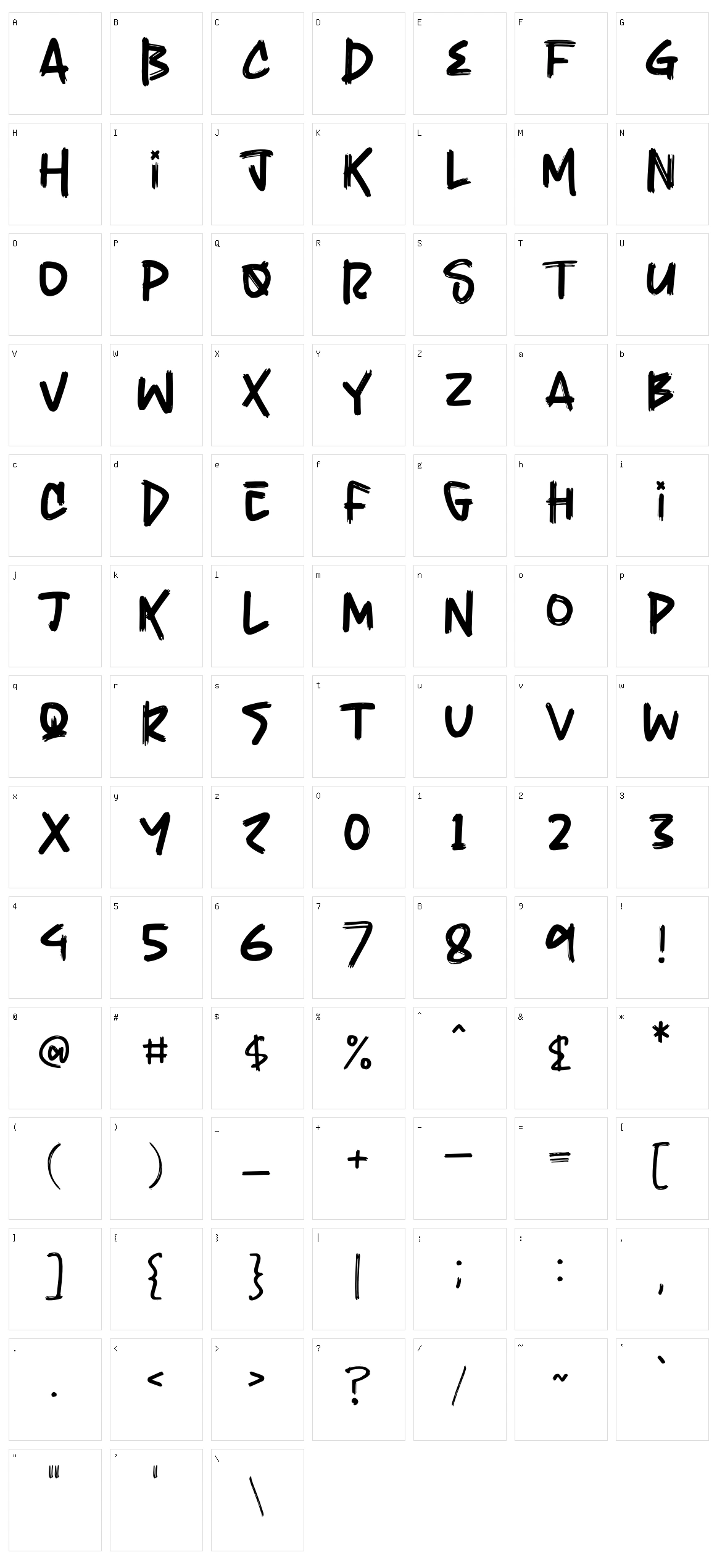 Gatrich Character Set
