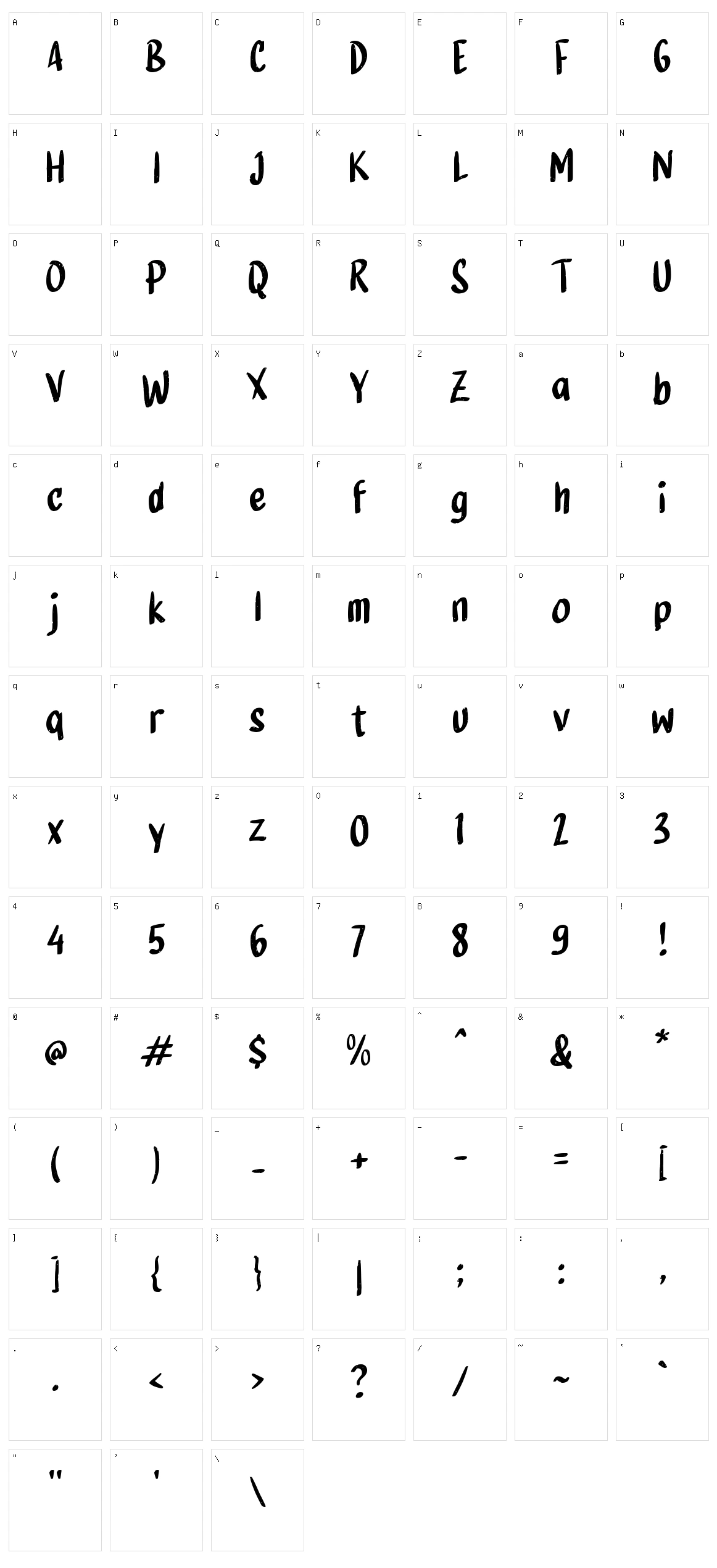 g Gelodok Character Set