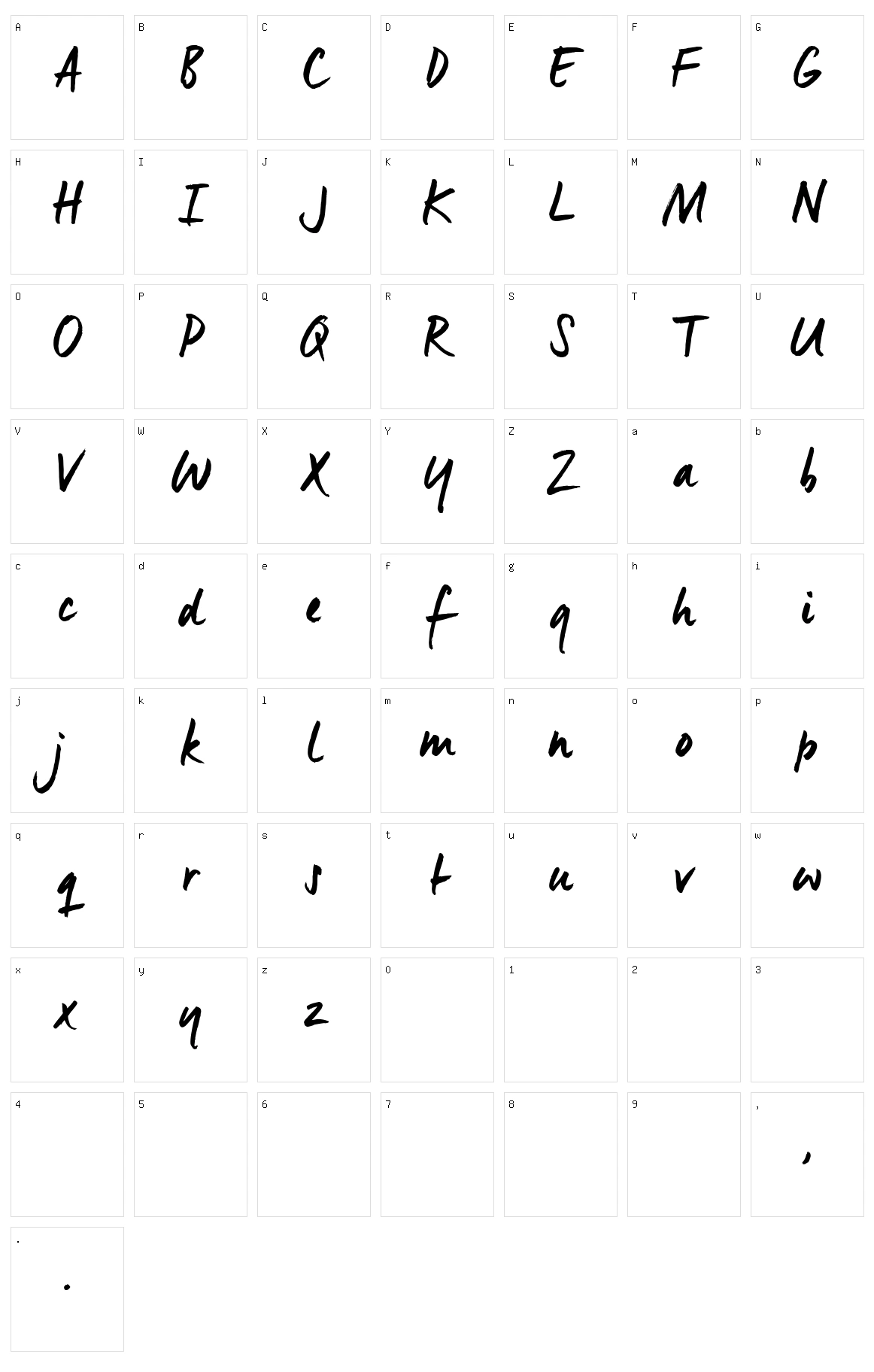 Manus Character Set