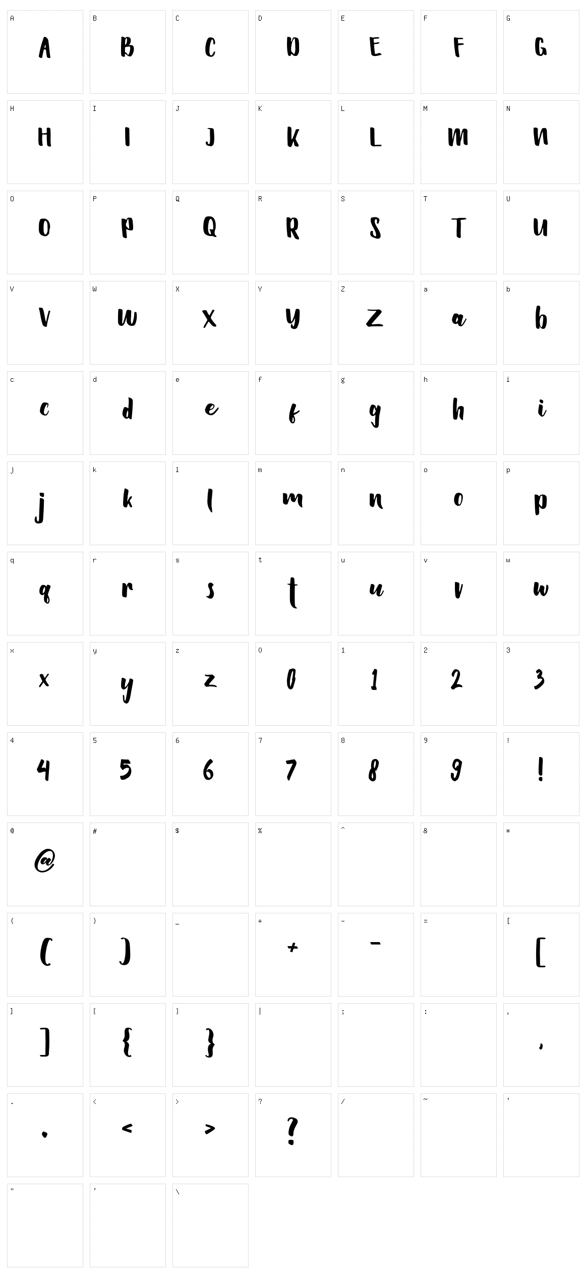Hellowen Character Set